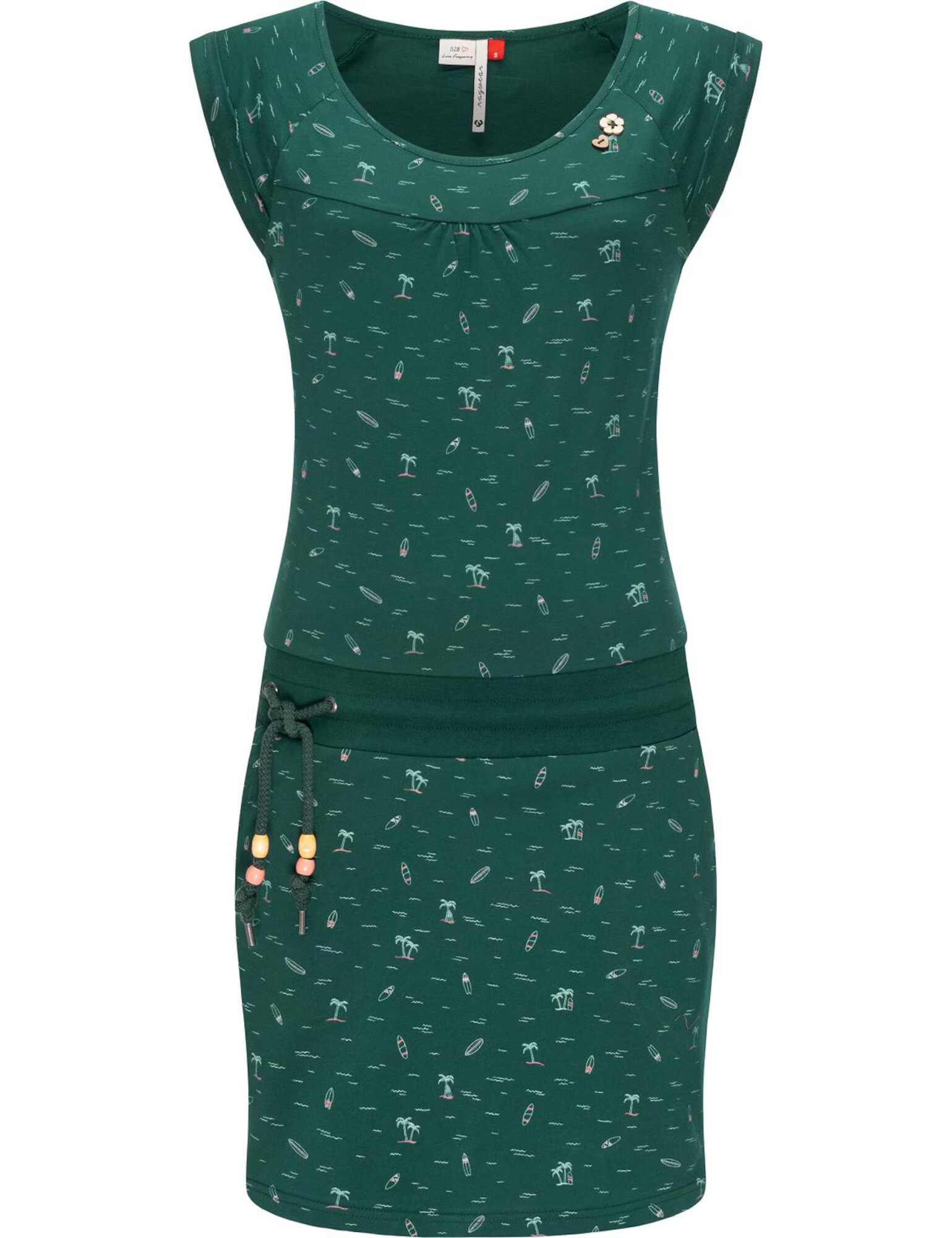 Ragwear Rochie de vară 'Penelope' verde / alb - Pled.ro