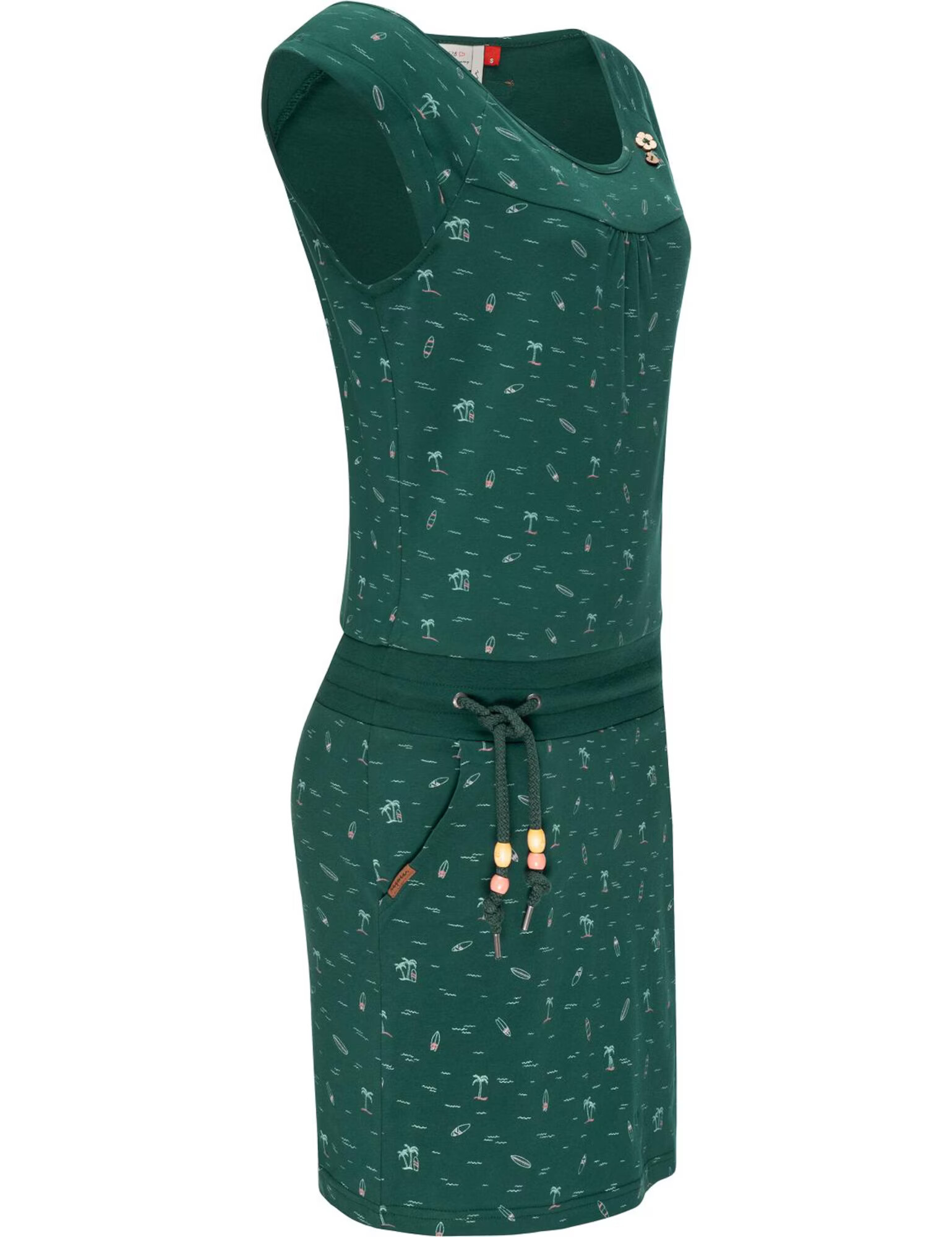 Ragwear Rochie de vară 'Penelope' verde / alb - Pled.ro