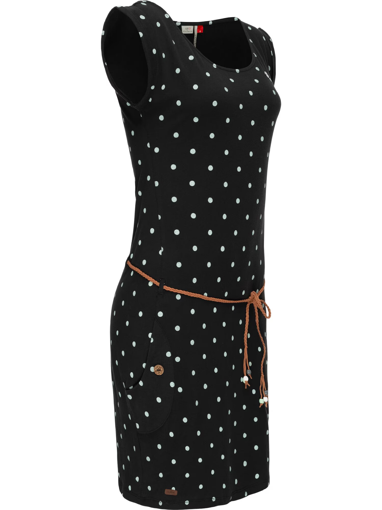 Ragwear Rochie de vară 'TAG DOTS' negru / alb - Pled.ro