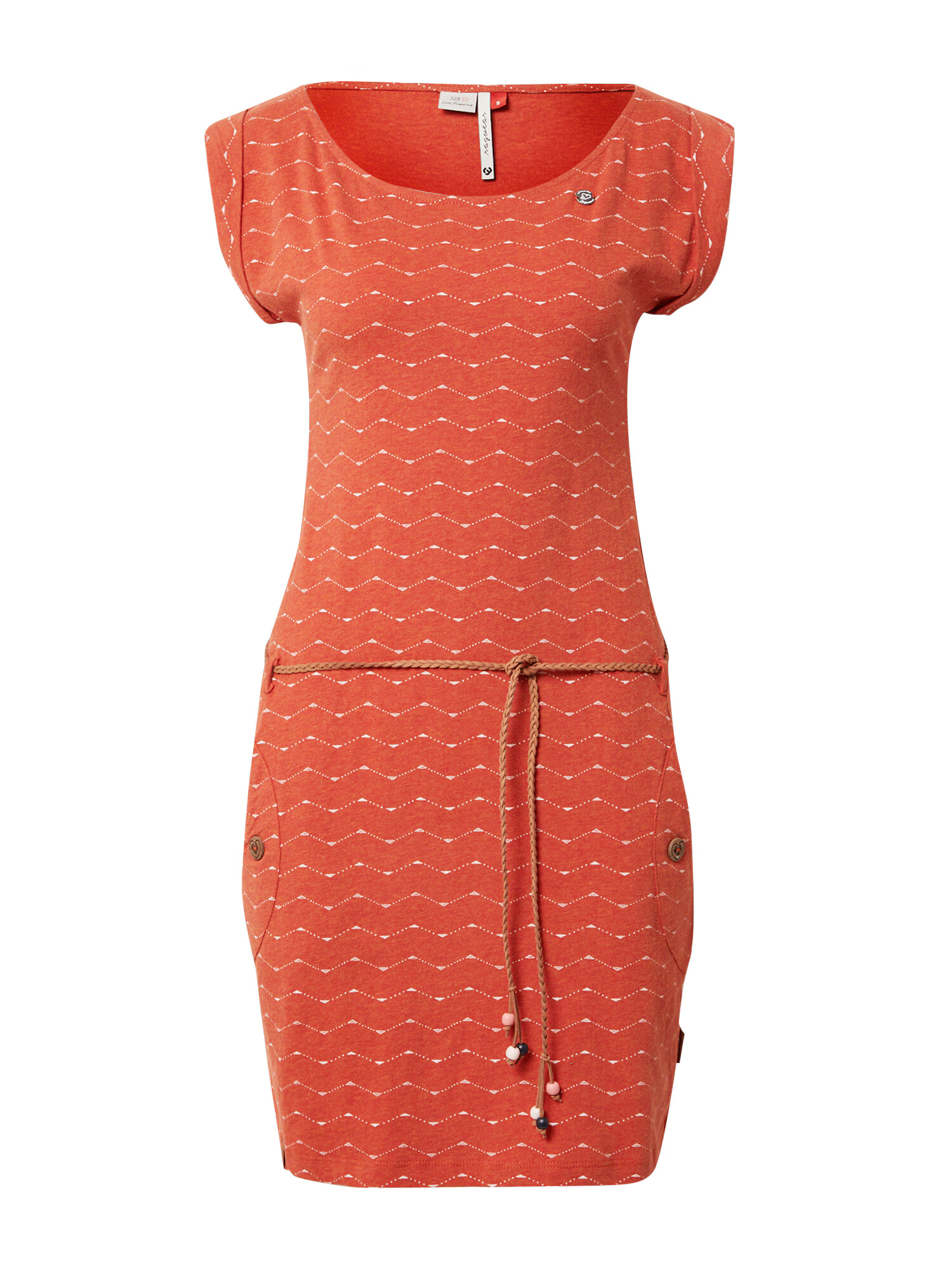 Ragwear Rochie de vară 'TAG' roșu orange / alb - Pled.ro