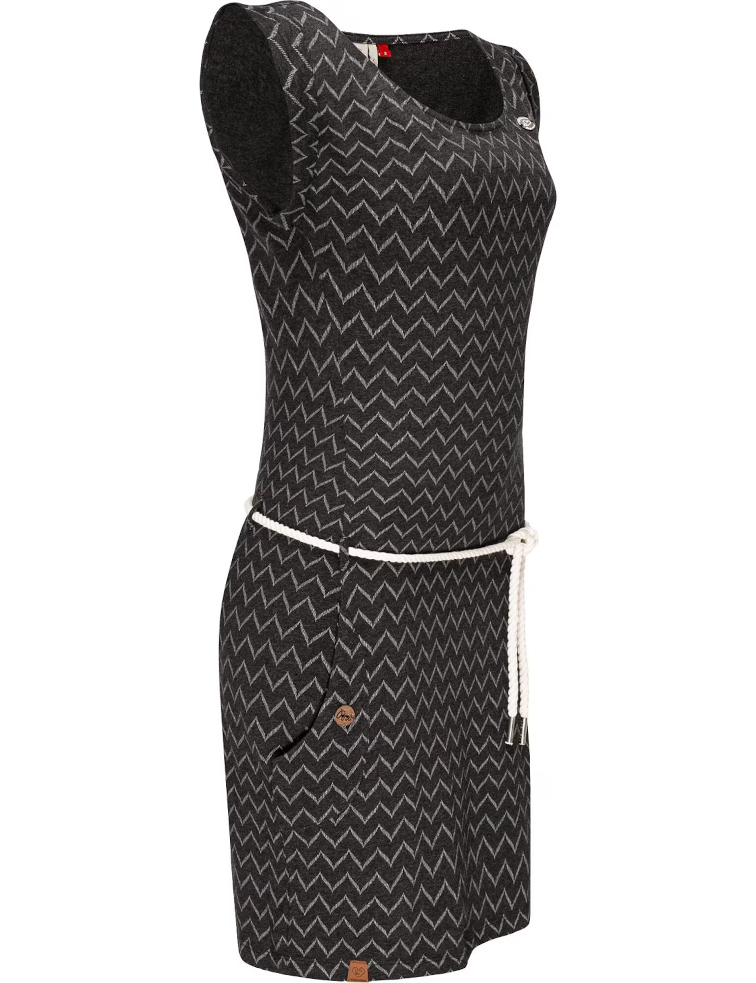 Ragwear Rochie de vară 'Tag Zig Zag' negru / alb - Pled.ro