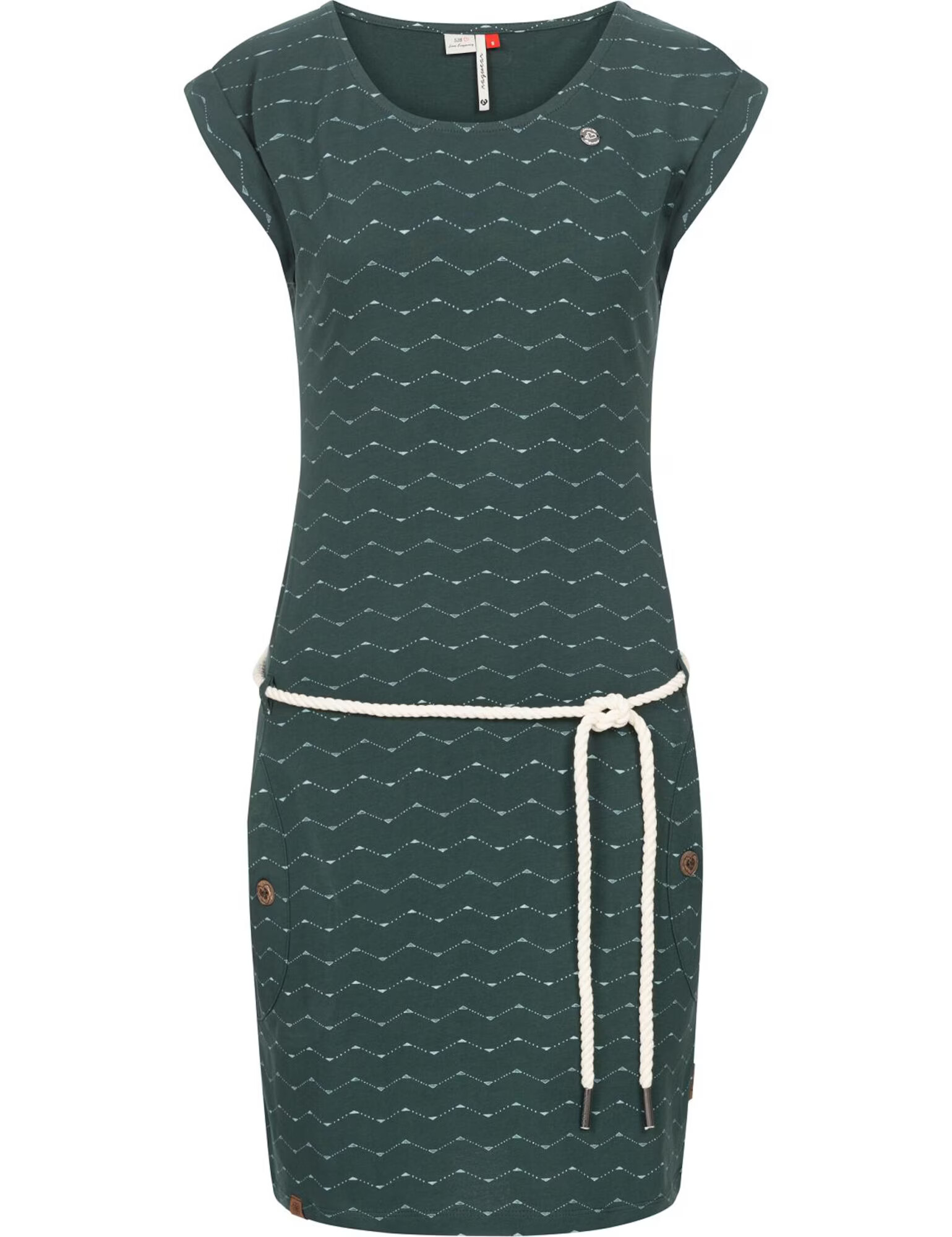 Ragwear Rochie de vară 'Tag Zig Zag' verde smarald / verde pastel - Pled.ro