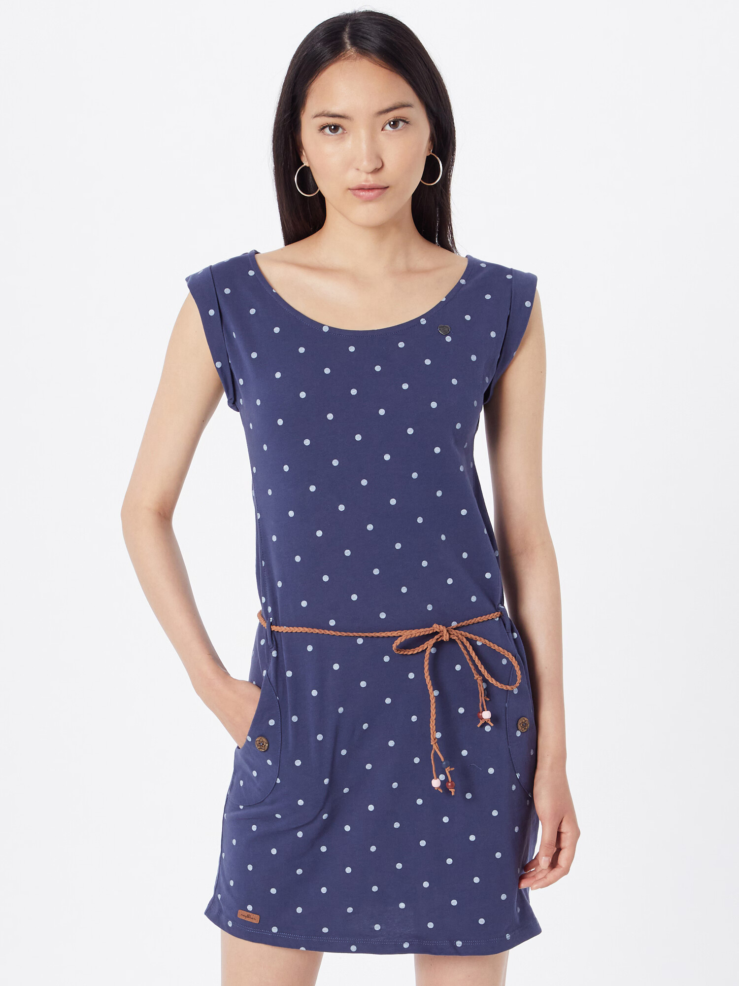 Ragwear Rochie 'Tag' albastru marin / maro deschis / alb - Pled.ro