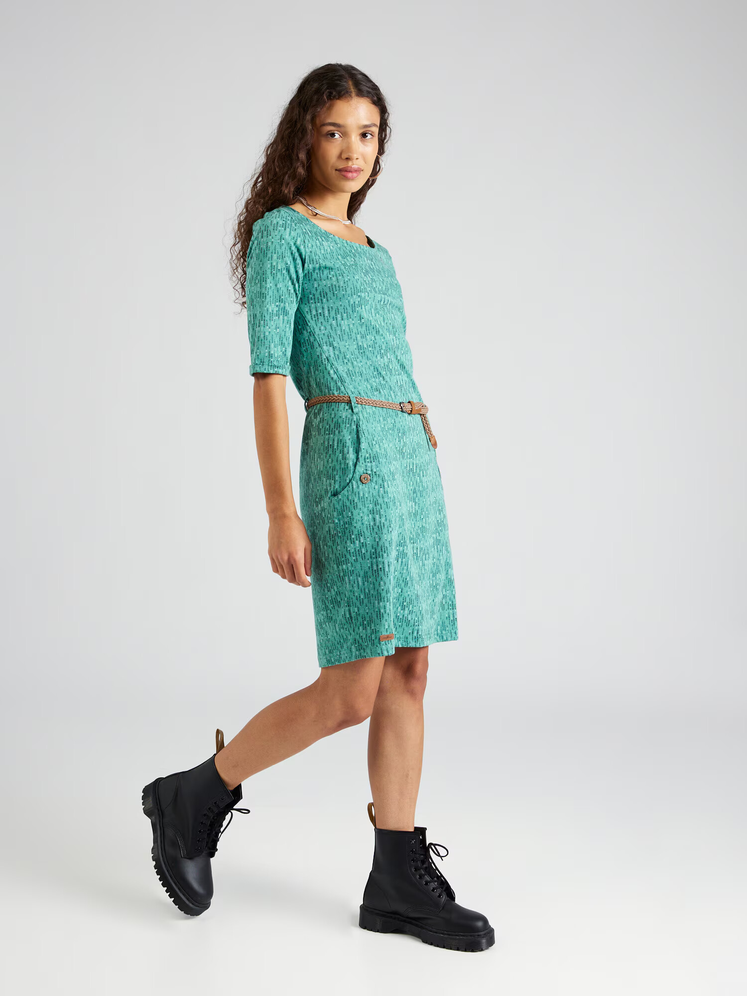 Ragwear Rochie 'TANNYA' bleumarin / verde jad / alb - Pled.ro