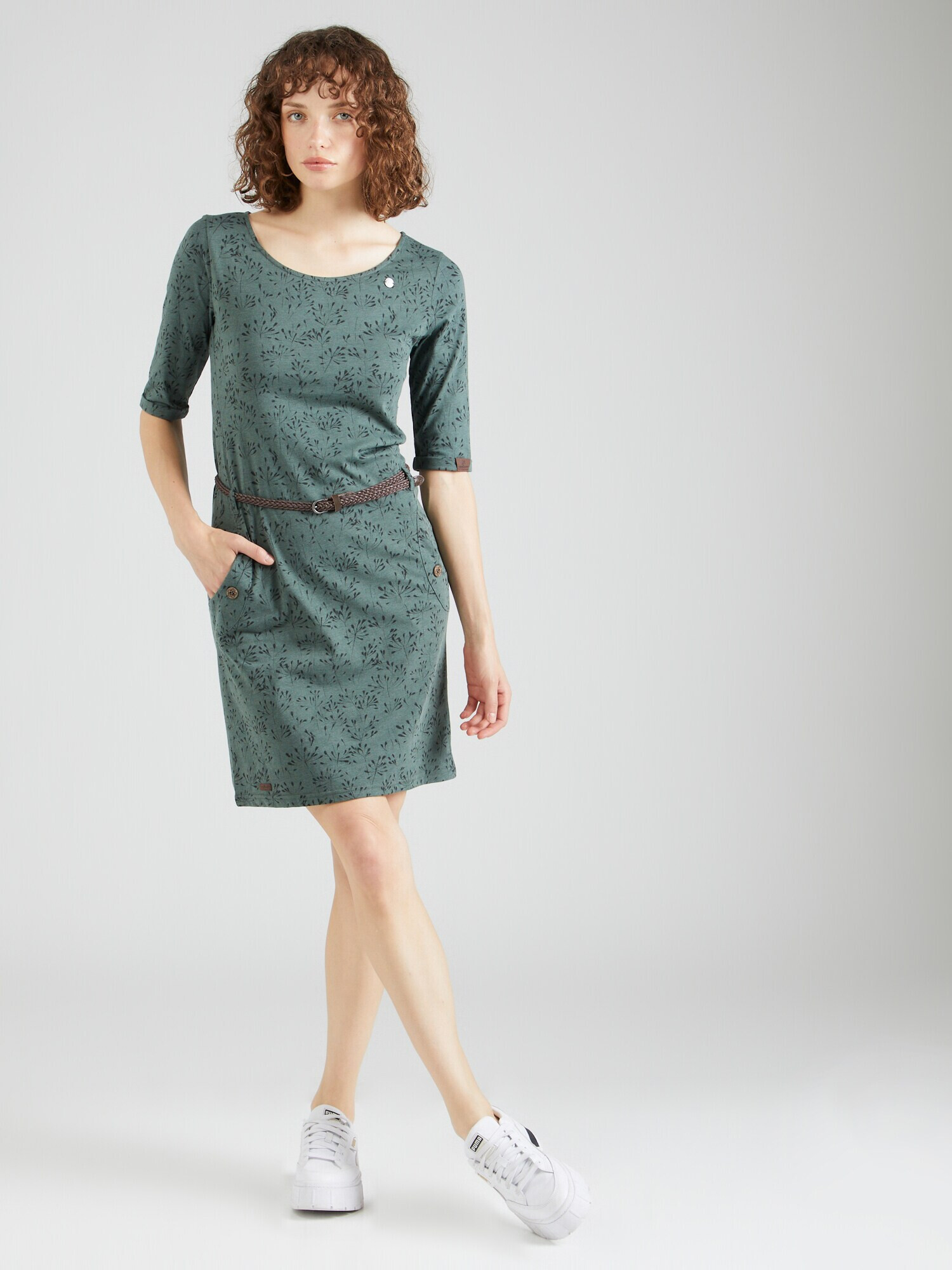 Ragwear Rochie 'TANNYA' gri bazalt / verde pastel - Pled.ro