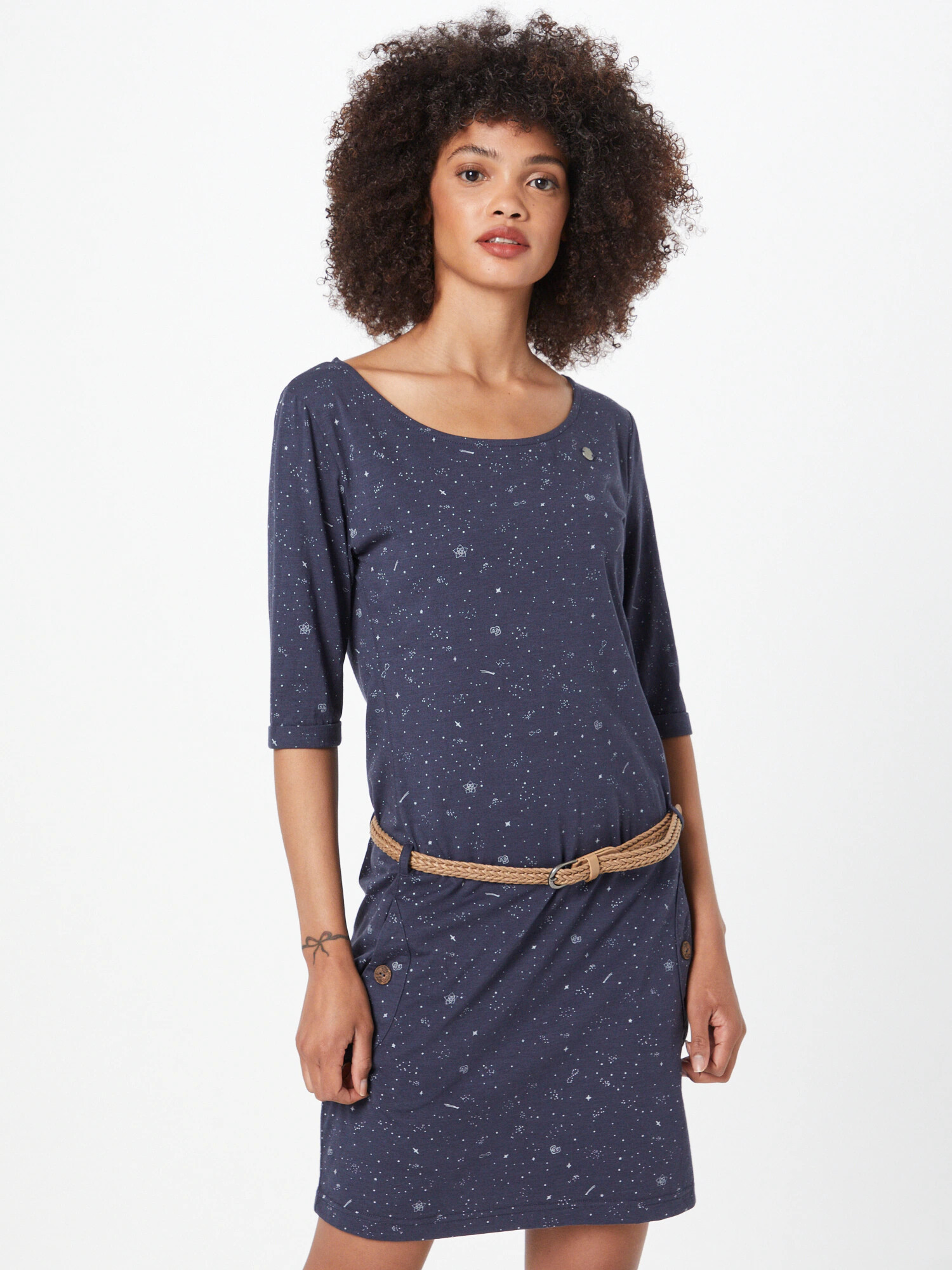 Ragwear Rochie 'TANYA' bleumarin / alb - Pled.ro