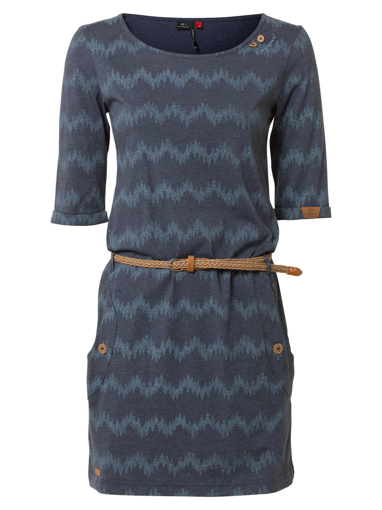 Ragwear Rochie 'TANYA' bleumarin / albastru deschis / maro caramel - Pled.ro