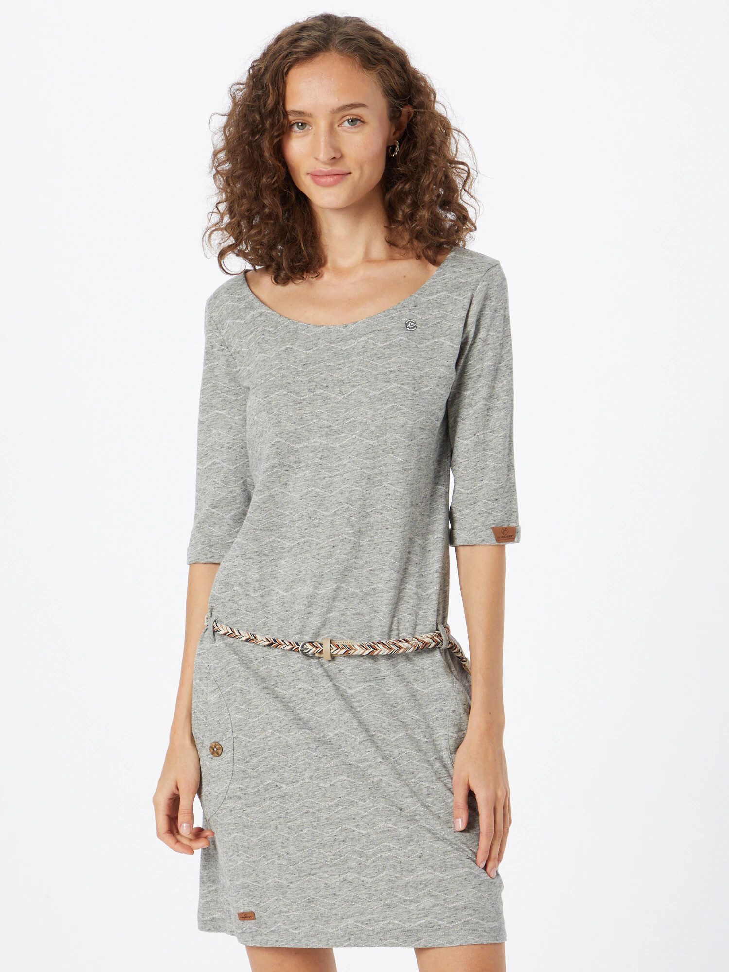 Ragwear Rochie 'TANYA' gri / alb - Pled.ro