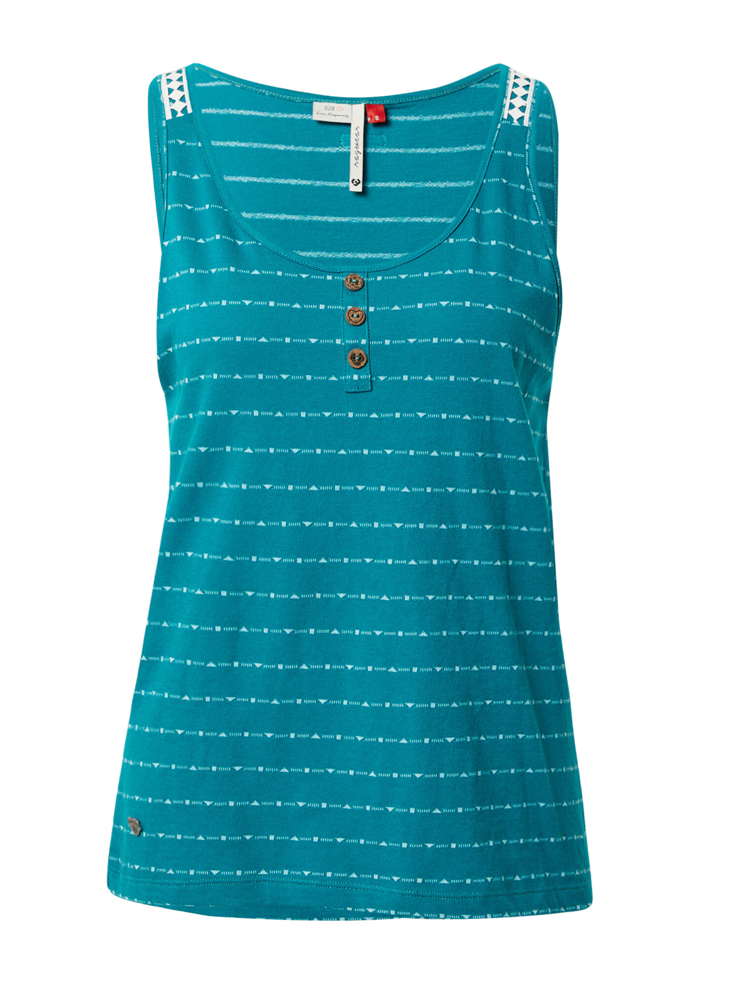 Ragwear Top 'PINNA' albastru aqua / verde petrol / alb - Pled.ro