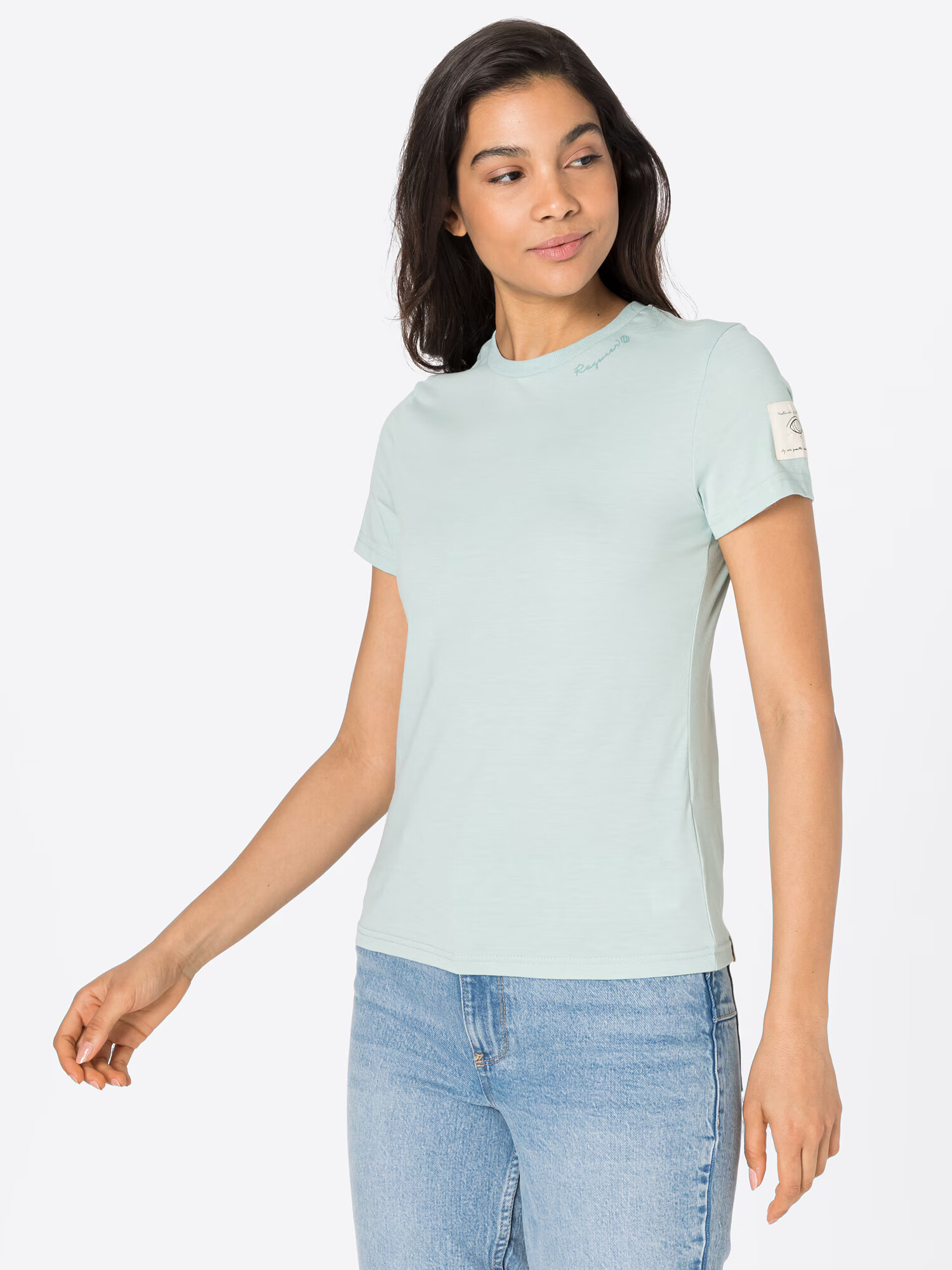 Ragwear Tricou 'ANISSE' albastru aqua / alb - Pled.ro