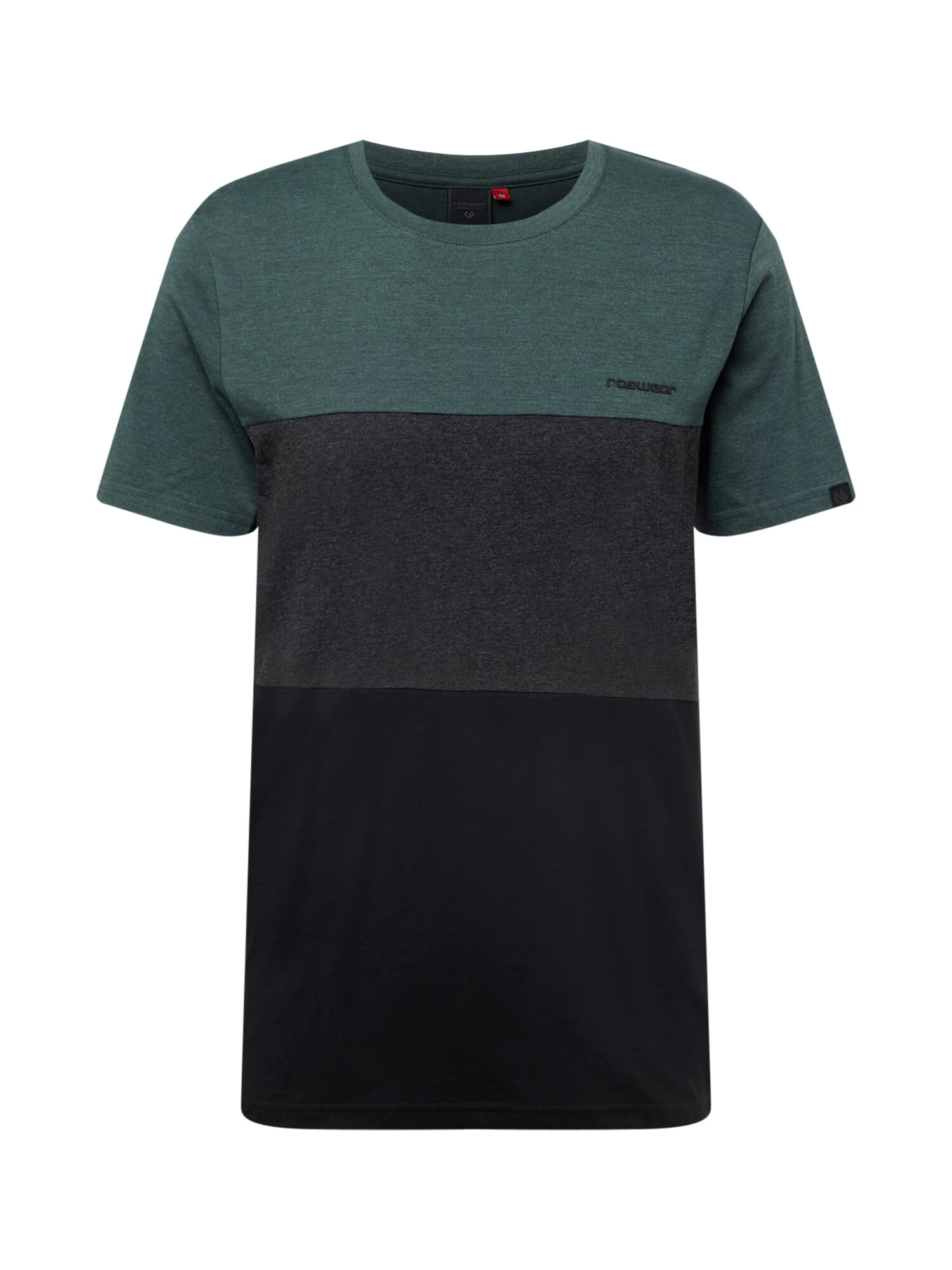 Ragwear Tricou 'CRUZ' gri metalic / verde închis / negru - Pled.ro