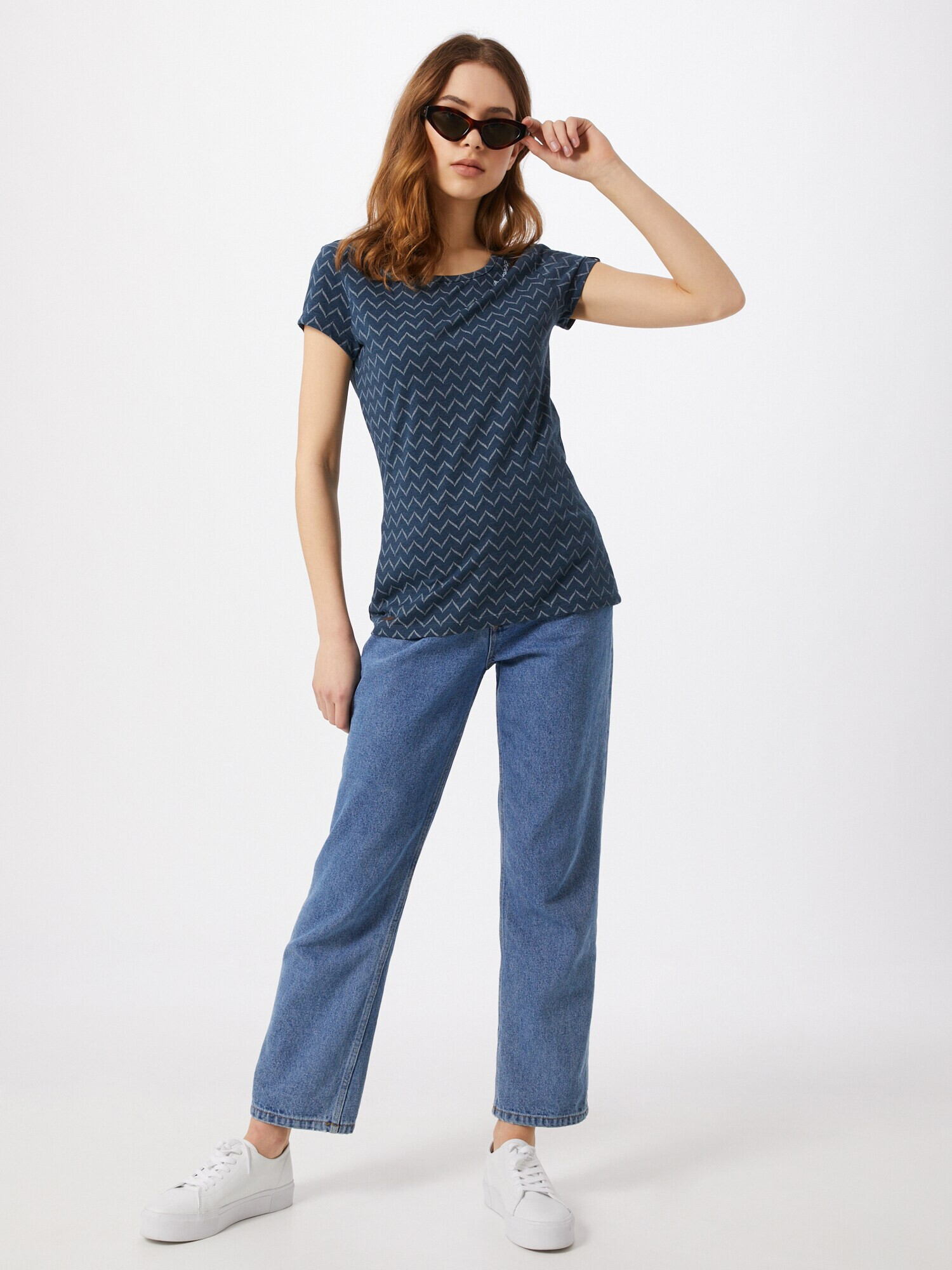 Ragwear Tricou 'MINT' bleumarin / alb murdar - Pled.ro