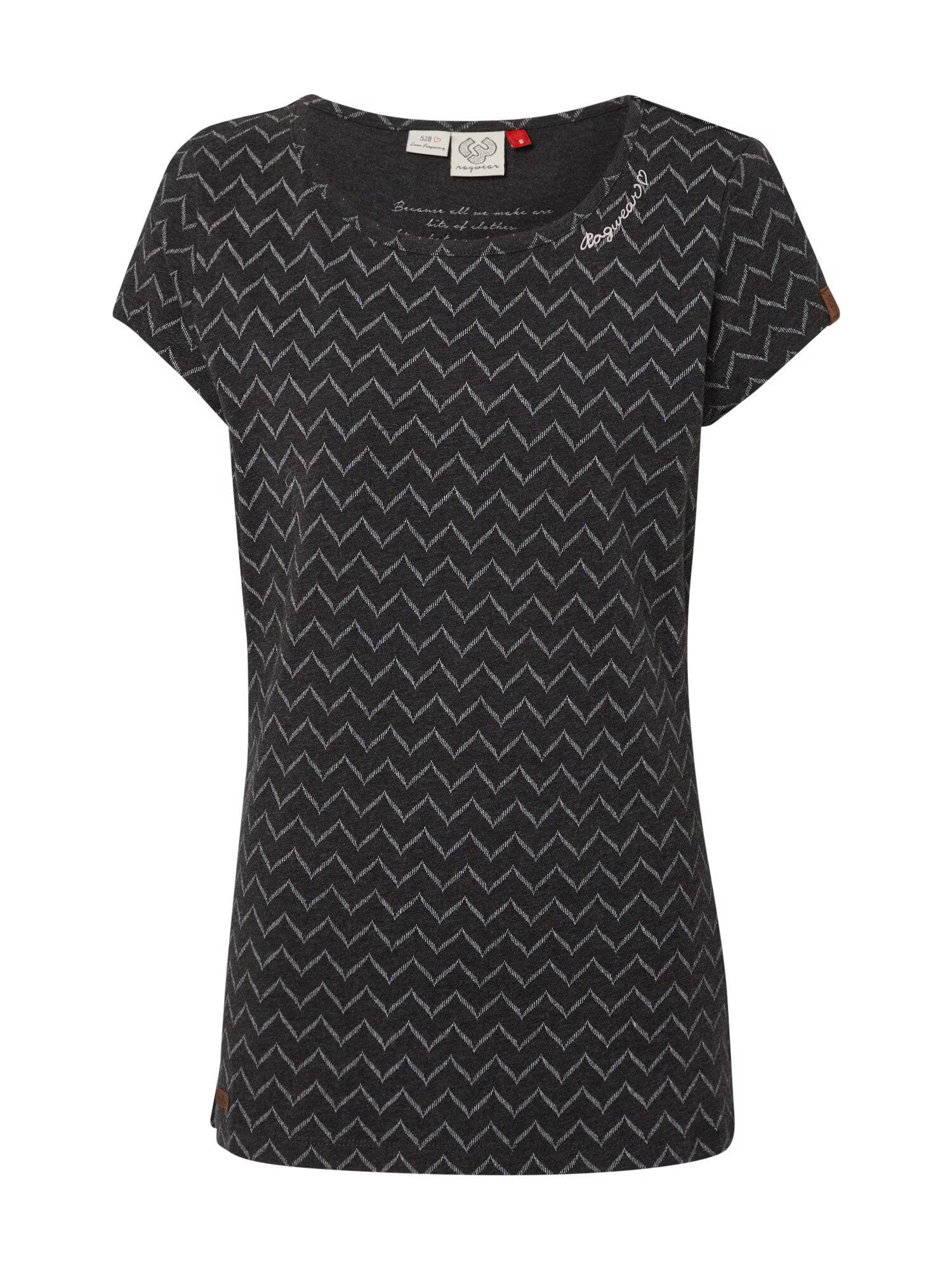 Ragwear Tricou 'MINT ZIG ZAG' negru / alb - Pled.ro