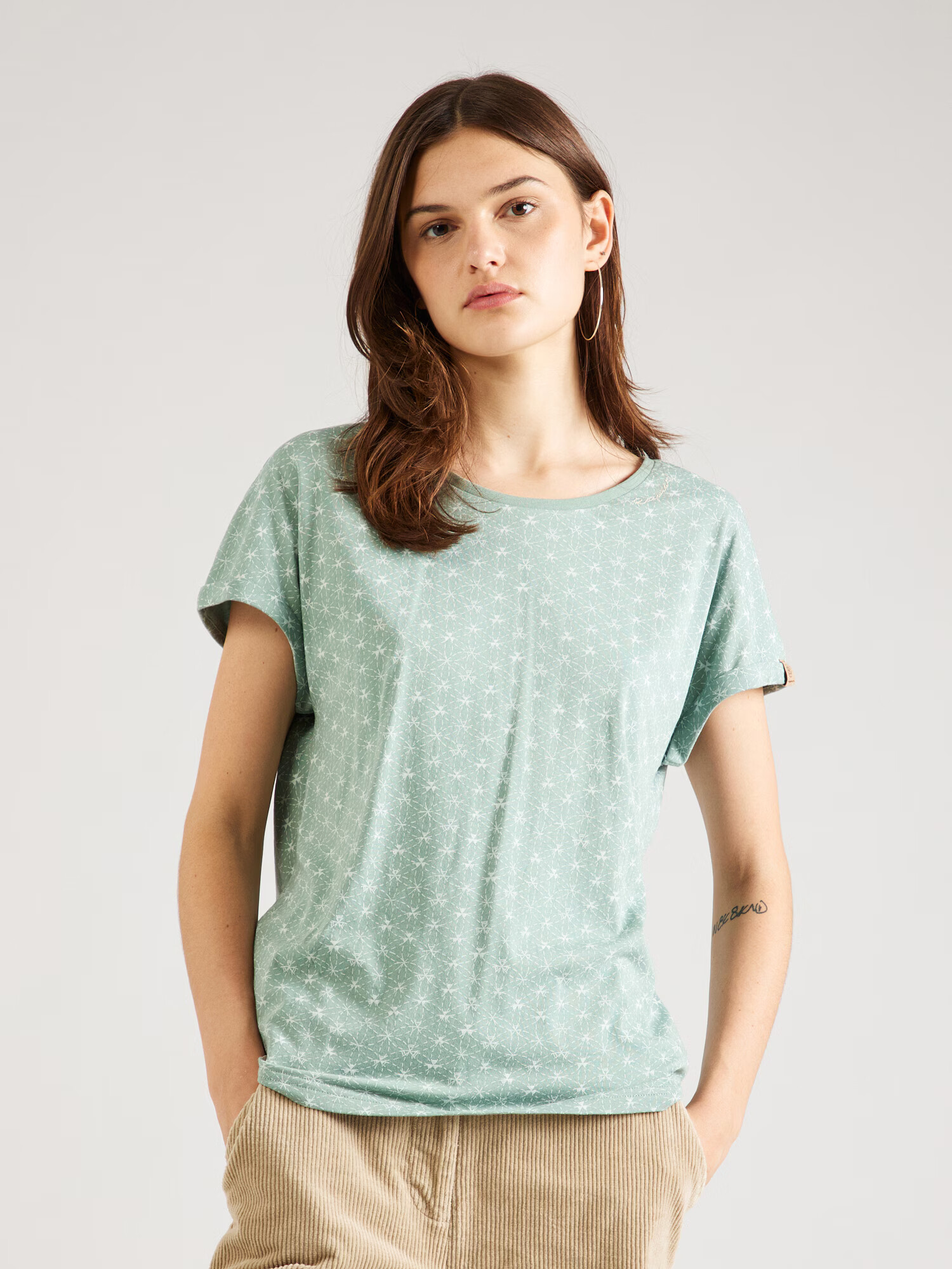 Ragwear Tricou 'MONZZA' verde mentă / alb - Pled.ro