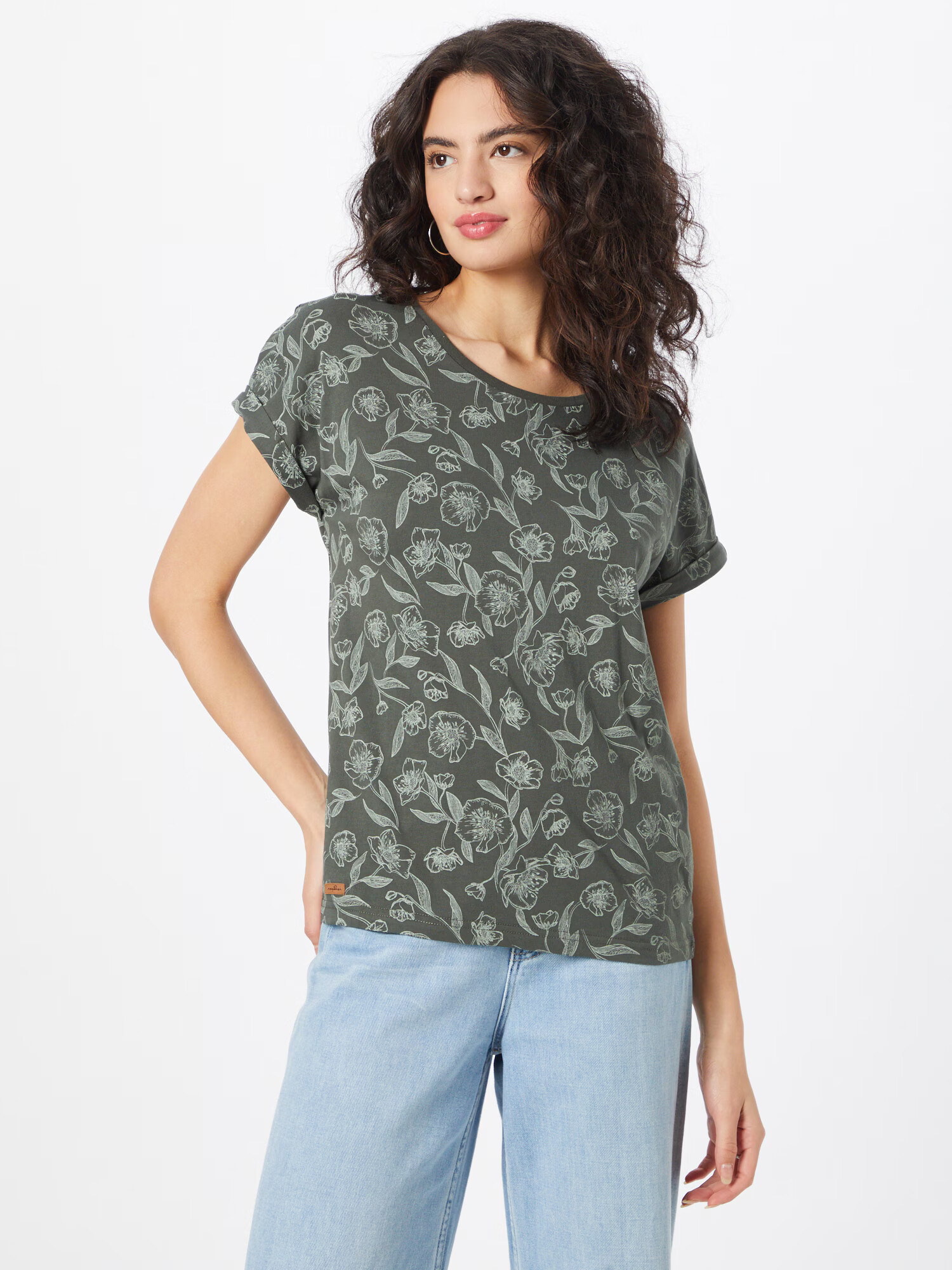 Ragwear Tricou verde închis / alb - Pled.ro