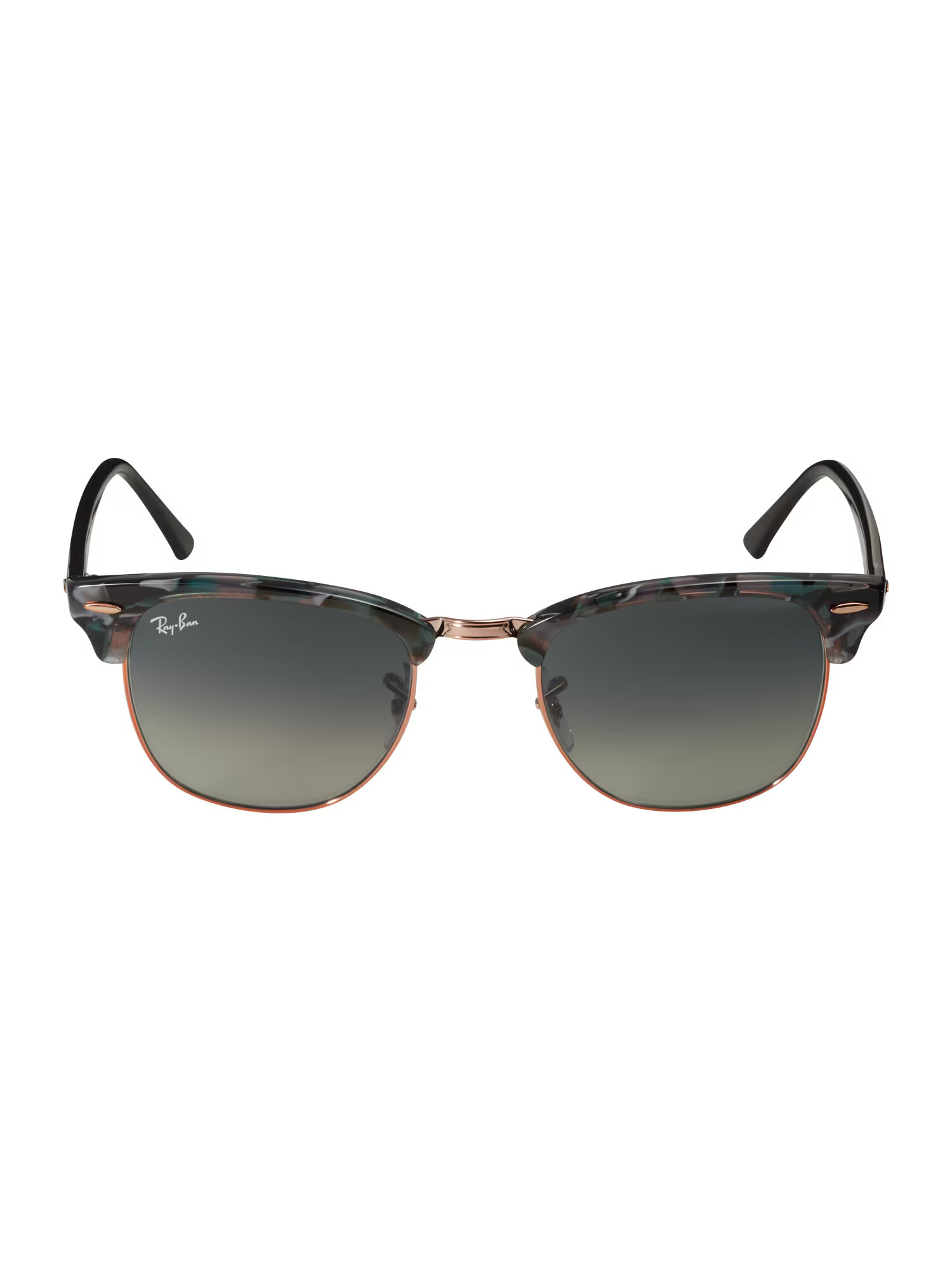 Ray-Ban Ochelari de soare 'Clubmaster' maro închis / gri metalic / verde smarald - Pled.ro