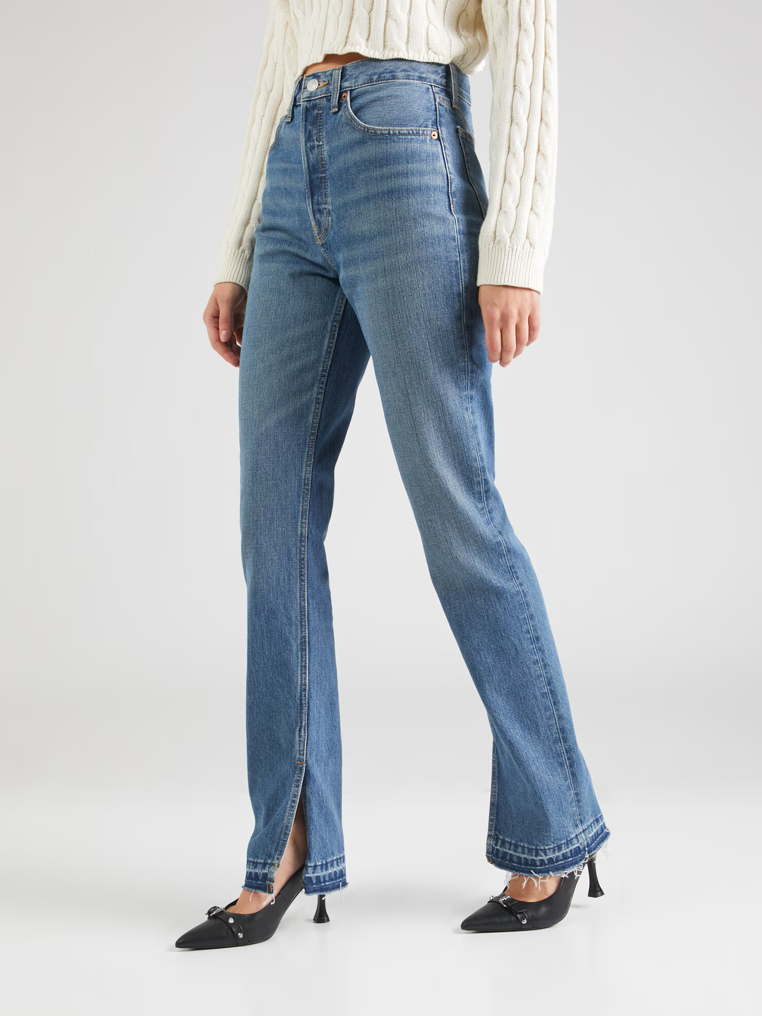 RE/DONE Jeans '70S' albastru denim - Pled.ro