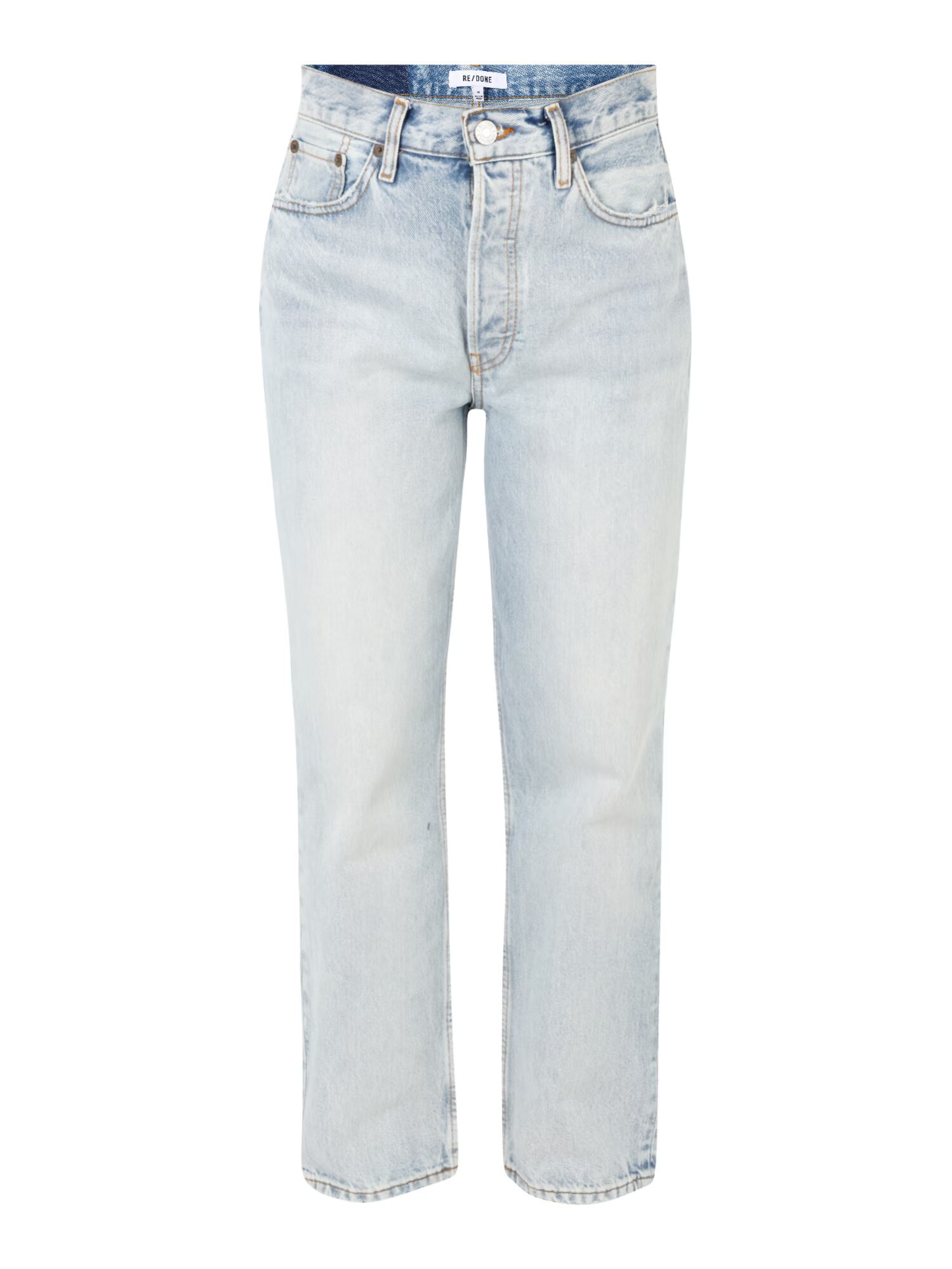 RE/DONE Jeans '90S CROP LOW SLUNG' albastru deschis - Pled.ro