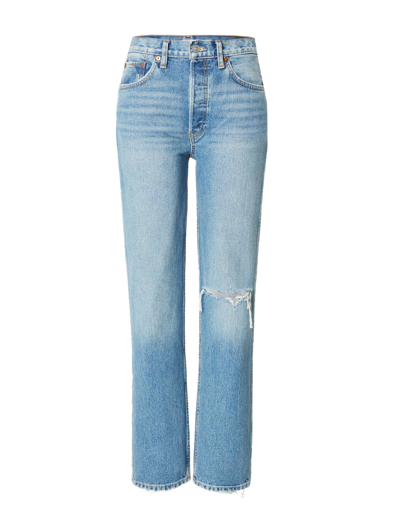 RE/DONE Jeans '90S HIGH RISE LOOSE' albastru denim - Pled.ro