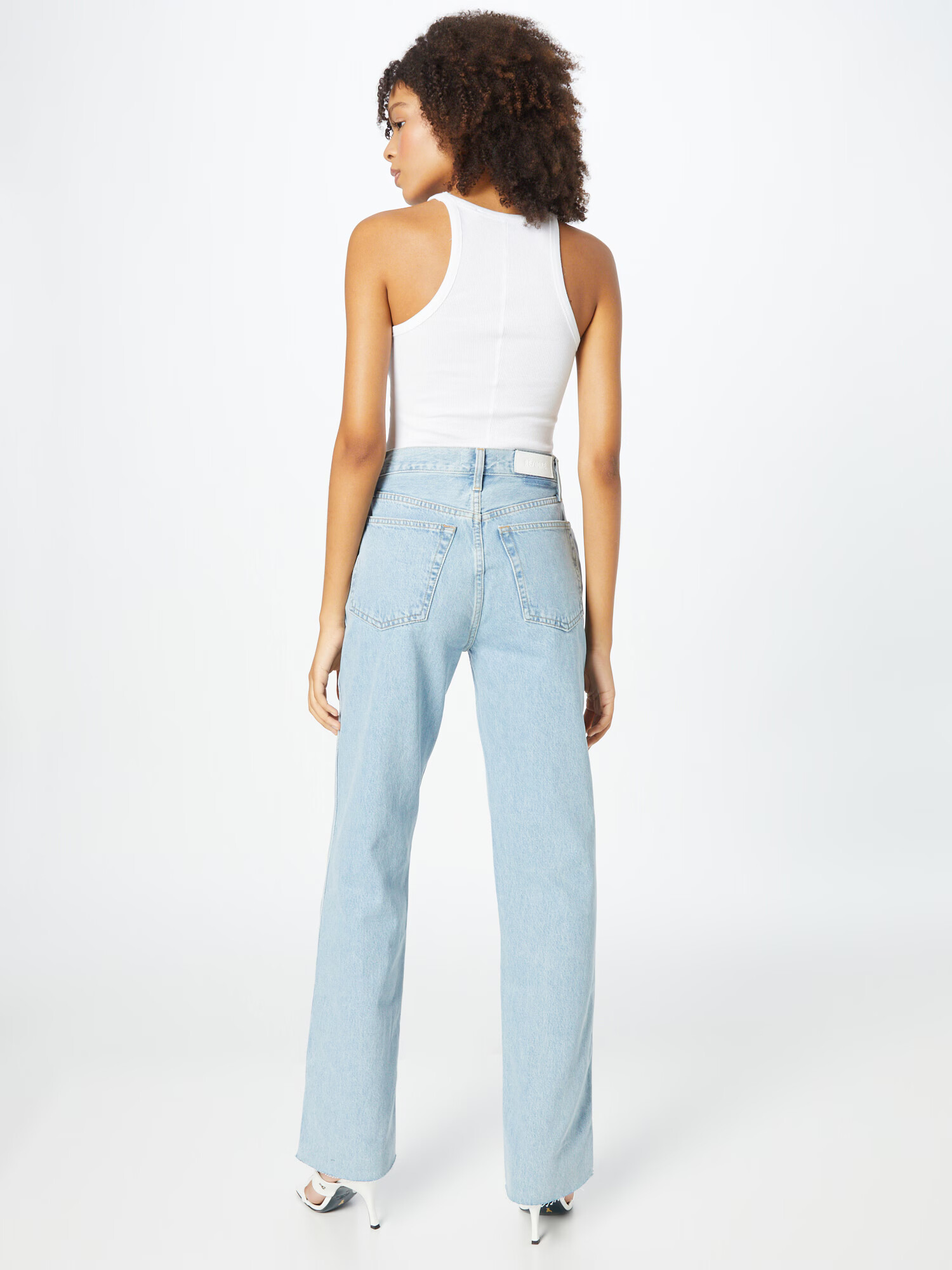 RE/DONE Jeans '90S HIGH RISE LOOSE' albastru deschis - Pled.ro