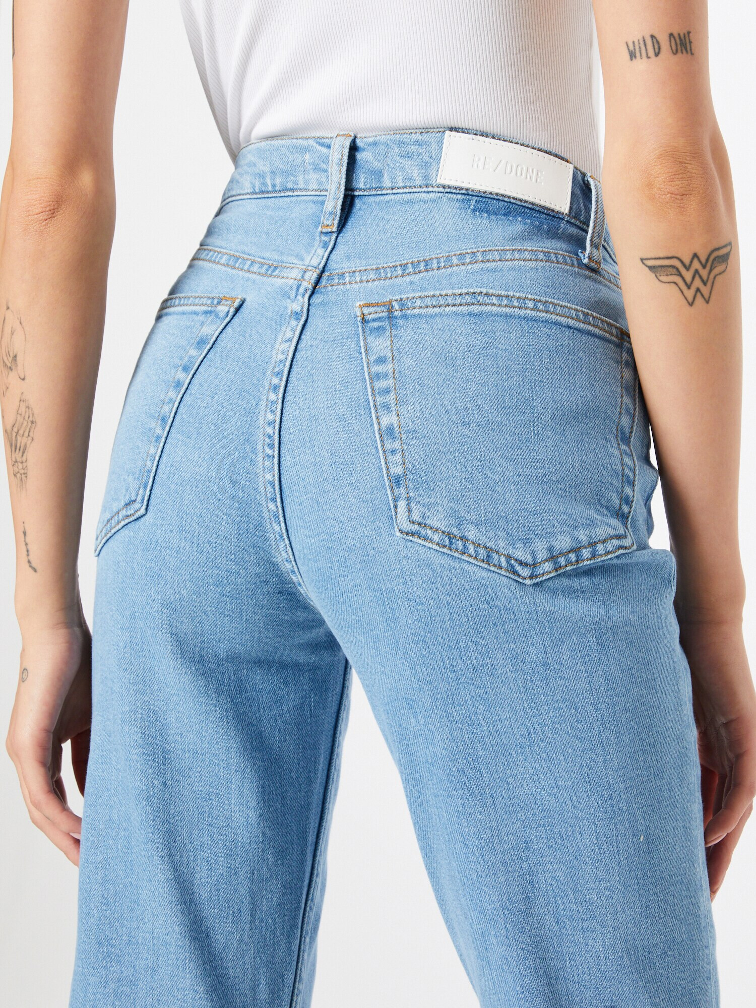 RE/DONE Jeans albastru denim - Pled.ro