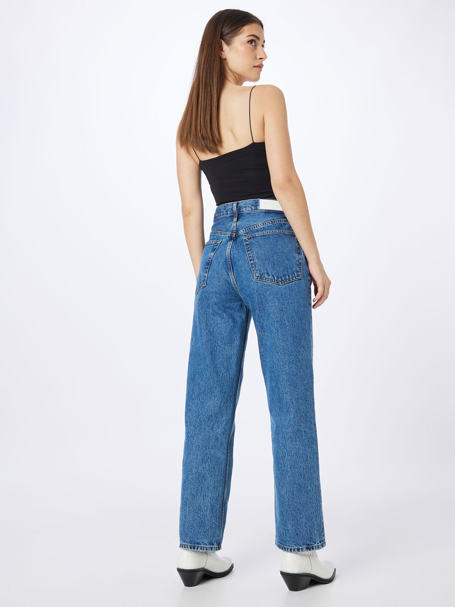 RE/DONE Jeans albastru denim - Pled.ro