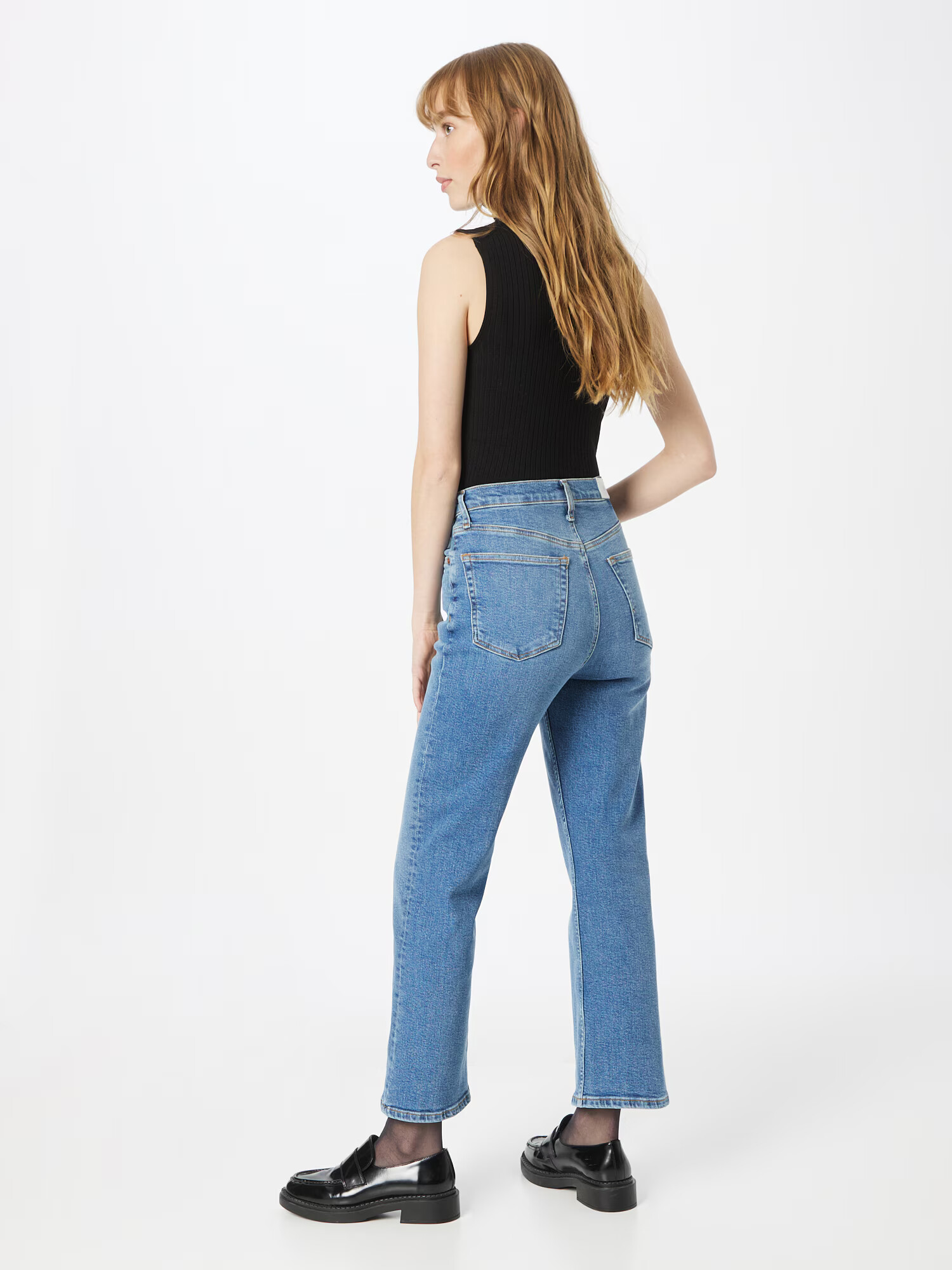 RE/DONE Jeans albastru denim - Pled.ro