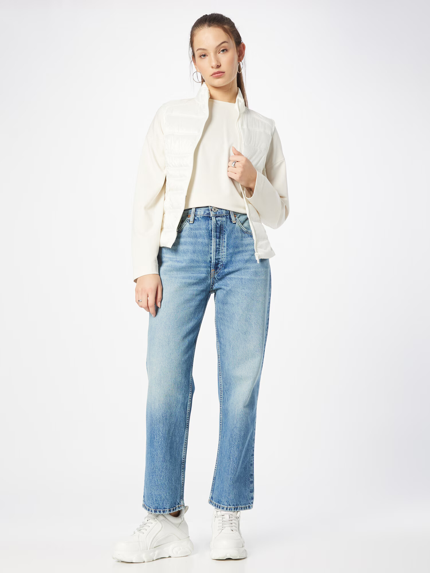 RE/DONE Jeans albastru denim - Pled.ro