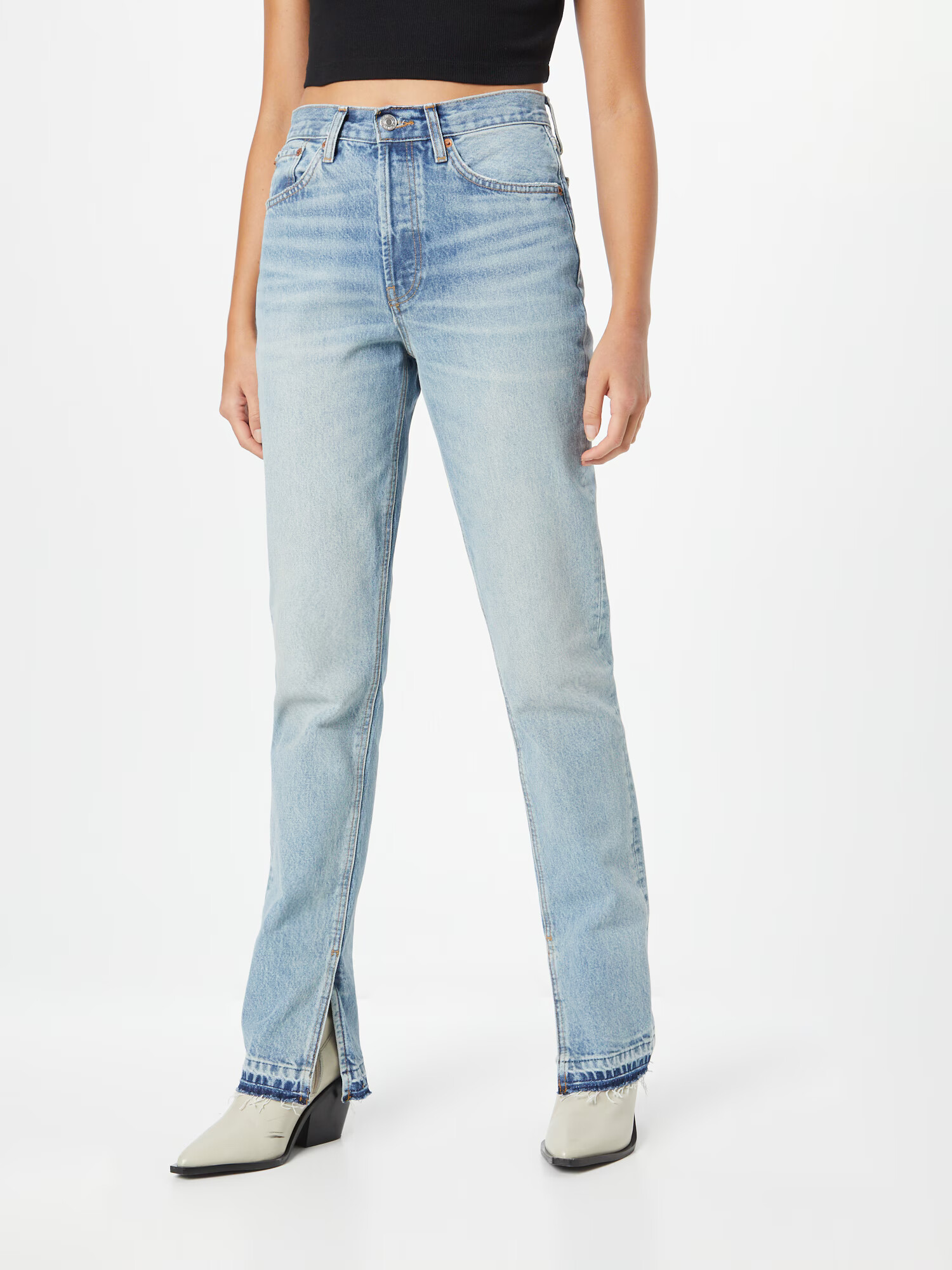 RE/DONE Jeans albastru denim - Pled.ro