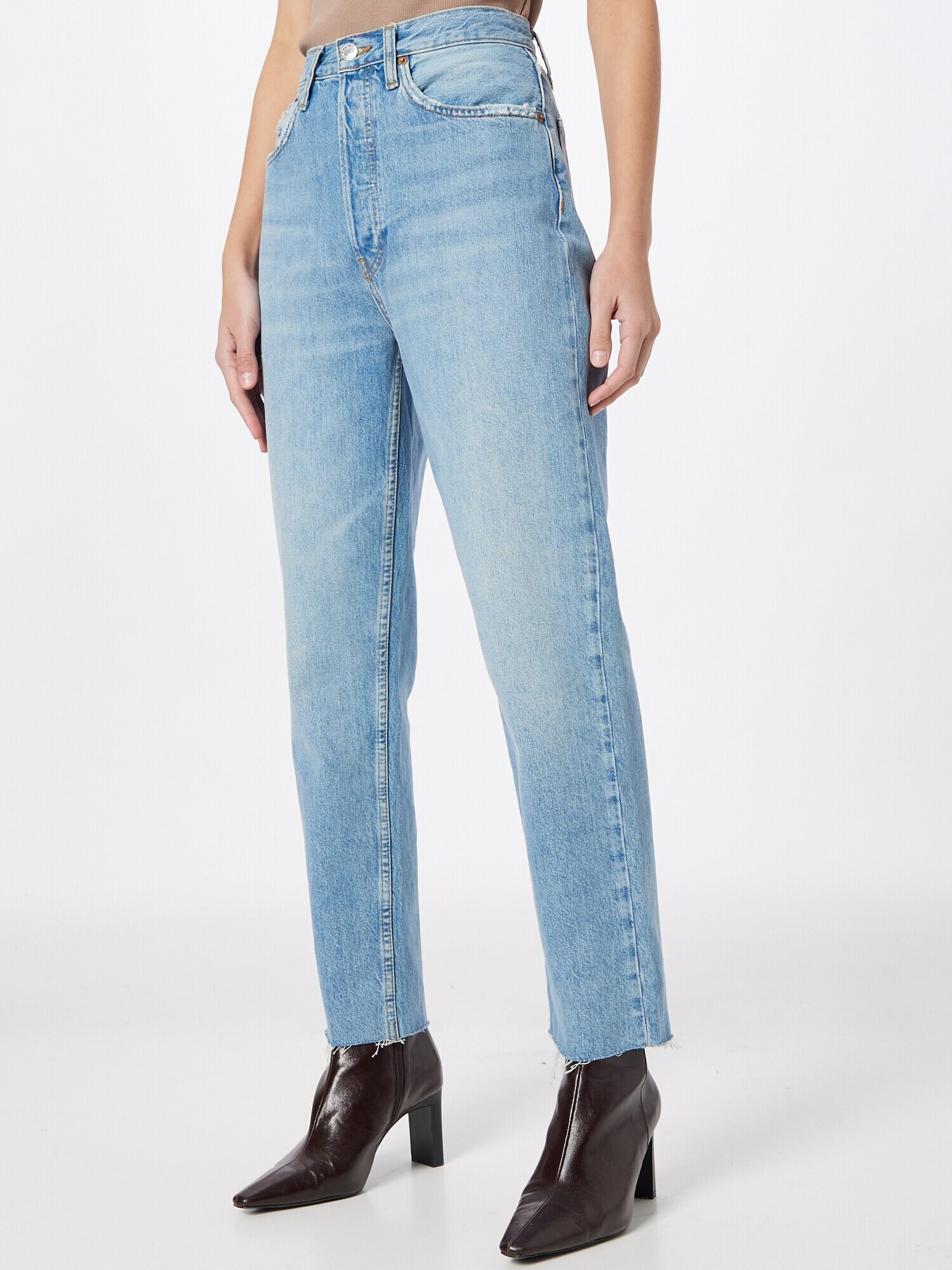 RE/DONE Jeans albastru deschis - Pled.ro