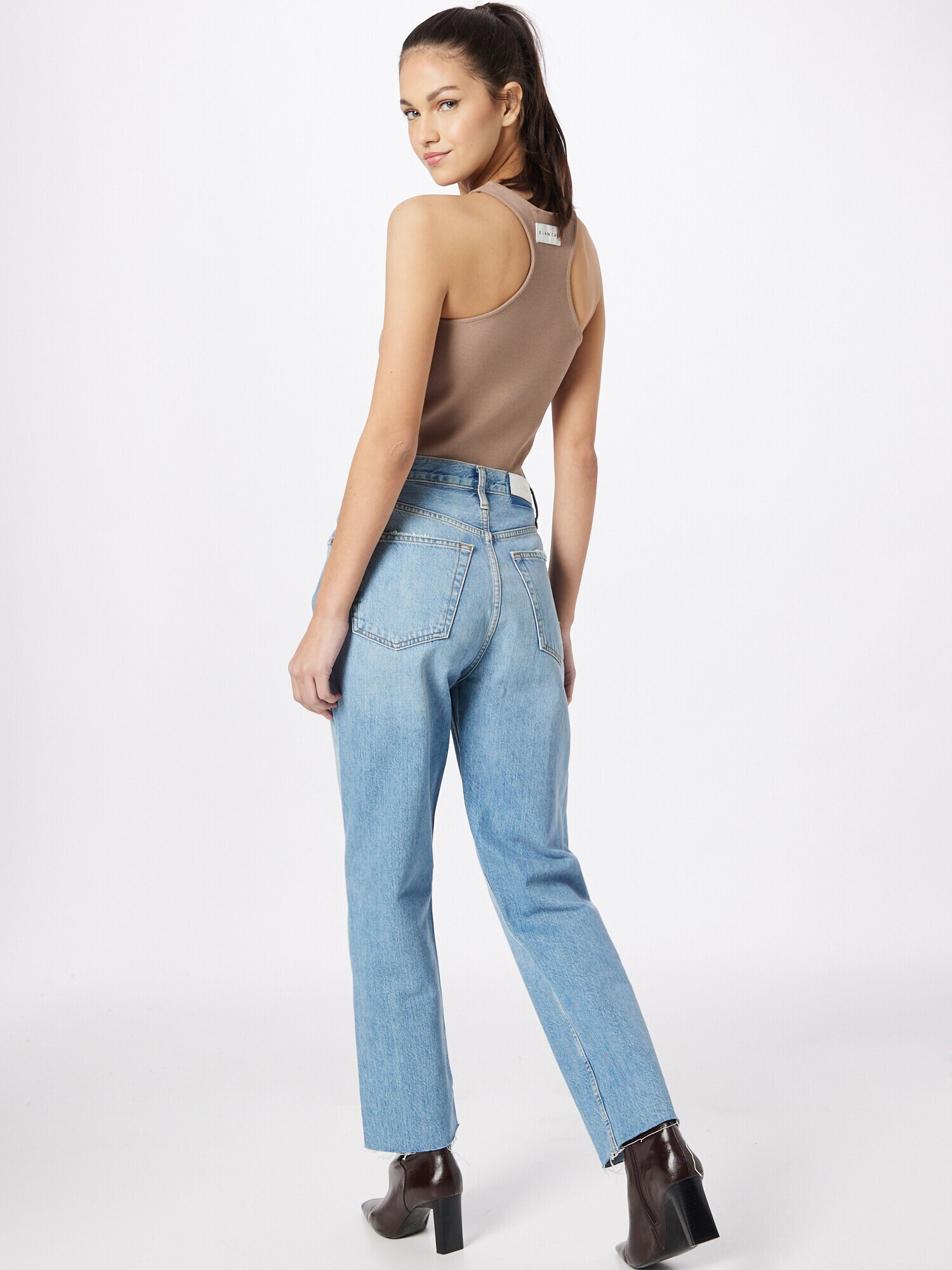 RE/DONE Jeans albastru deschis - Pled.ro