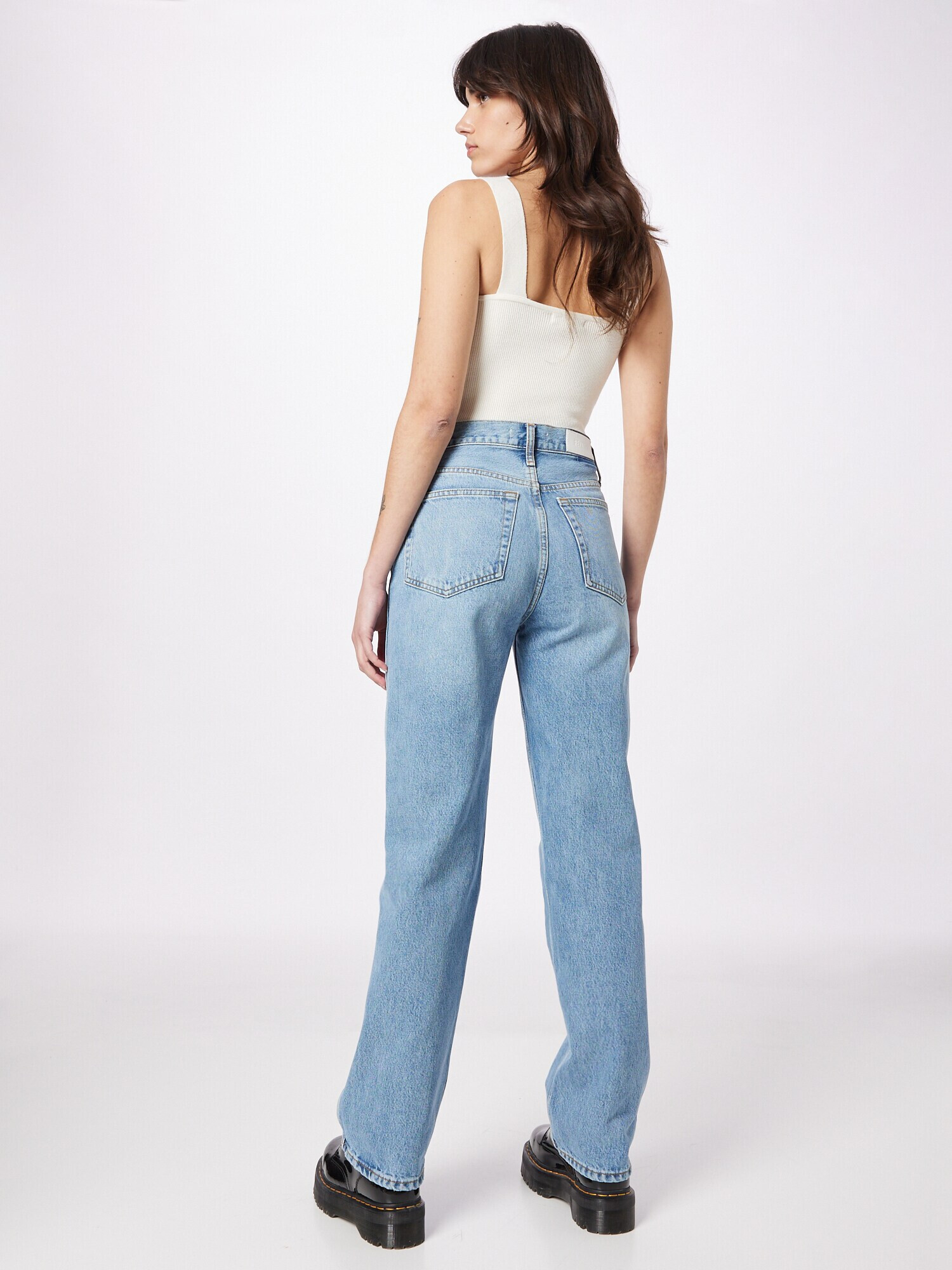 RE/DONE Jeans albastru deschis - Pled.ro