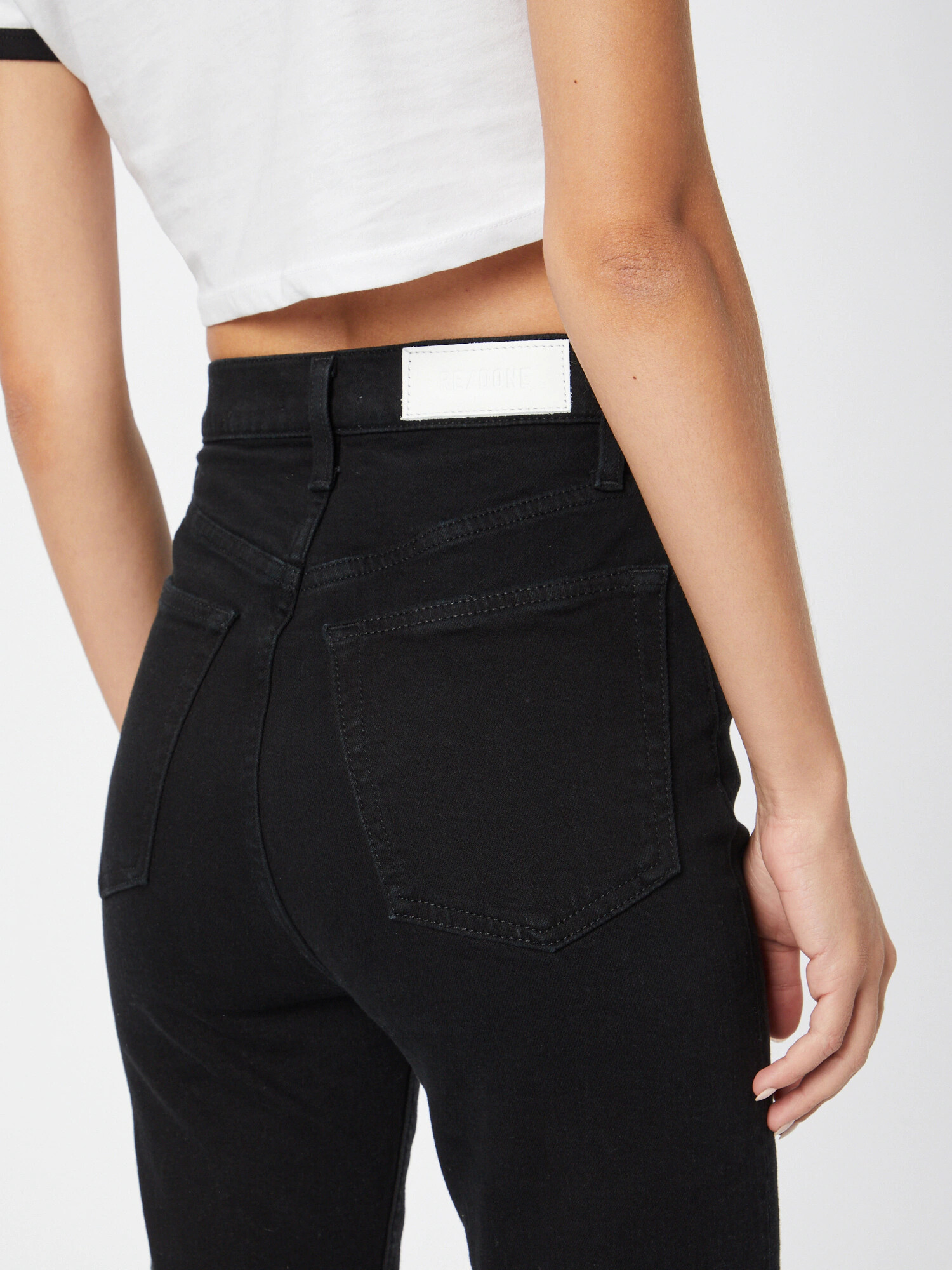 RE/DONE Jeans negru denim - Pled.ro