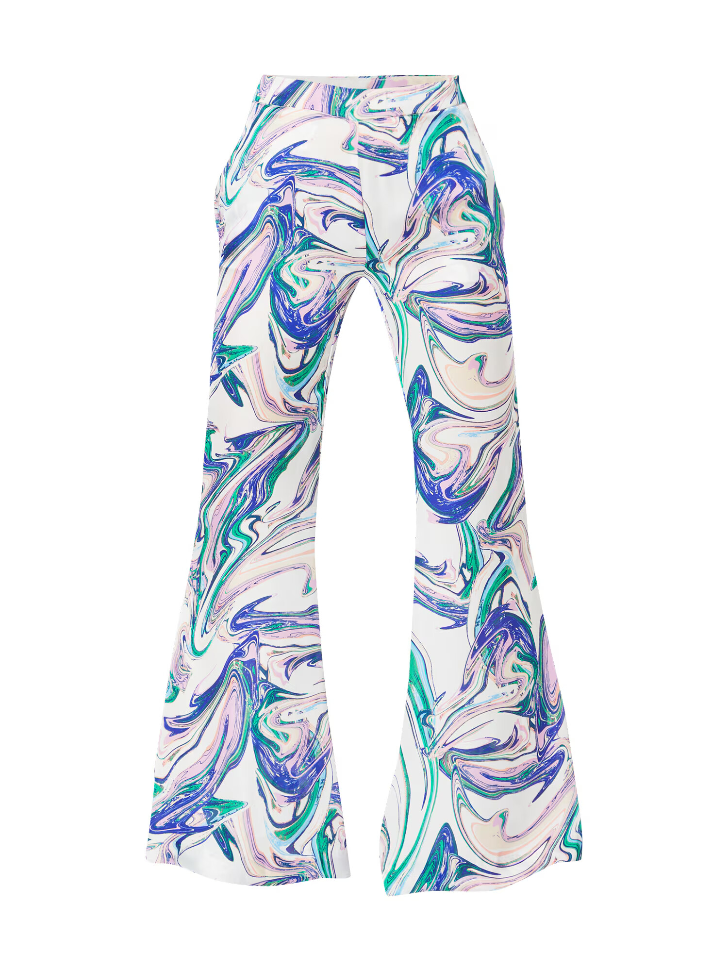 RECC Pantaloni 'DIAM' albastru / verde / mov pastel / alb - Pled.ro