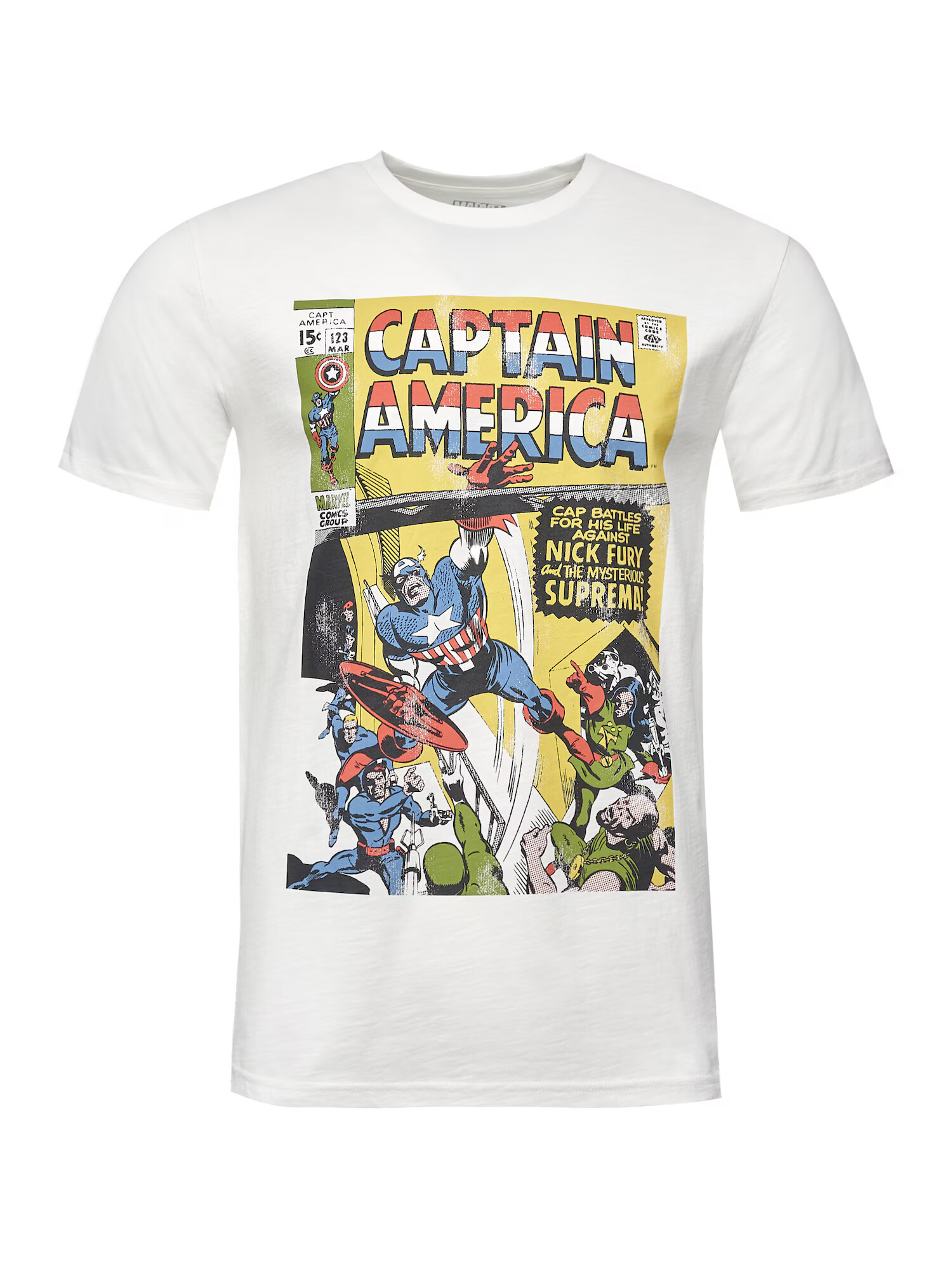 Recovered Tricou 'Captain America Battles' ecru / mai multe culori - Pled.ro