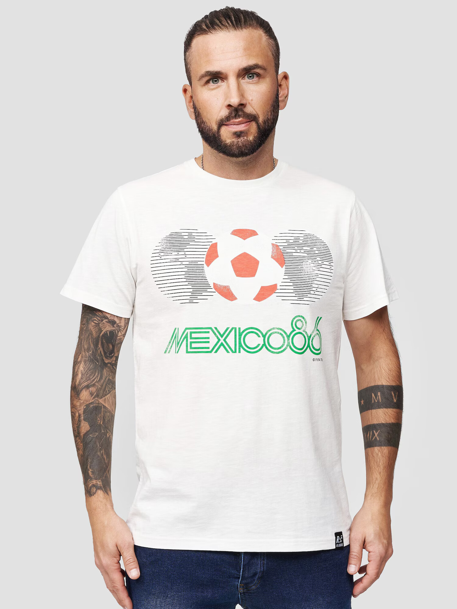 Recovered Tricou 'Fifa World Cup 1986' verde / roșu / negru / alb - Pled.ro