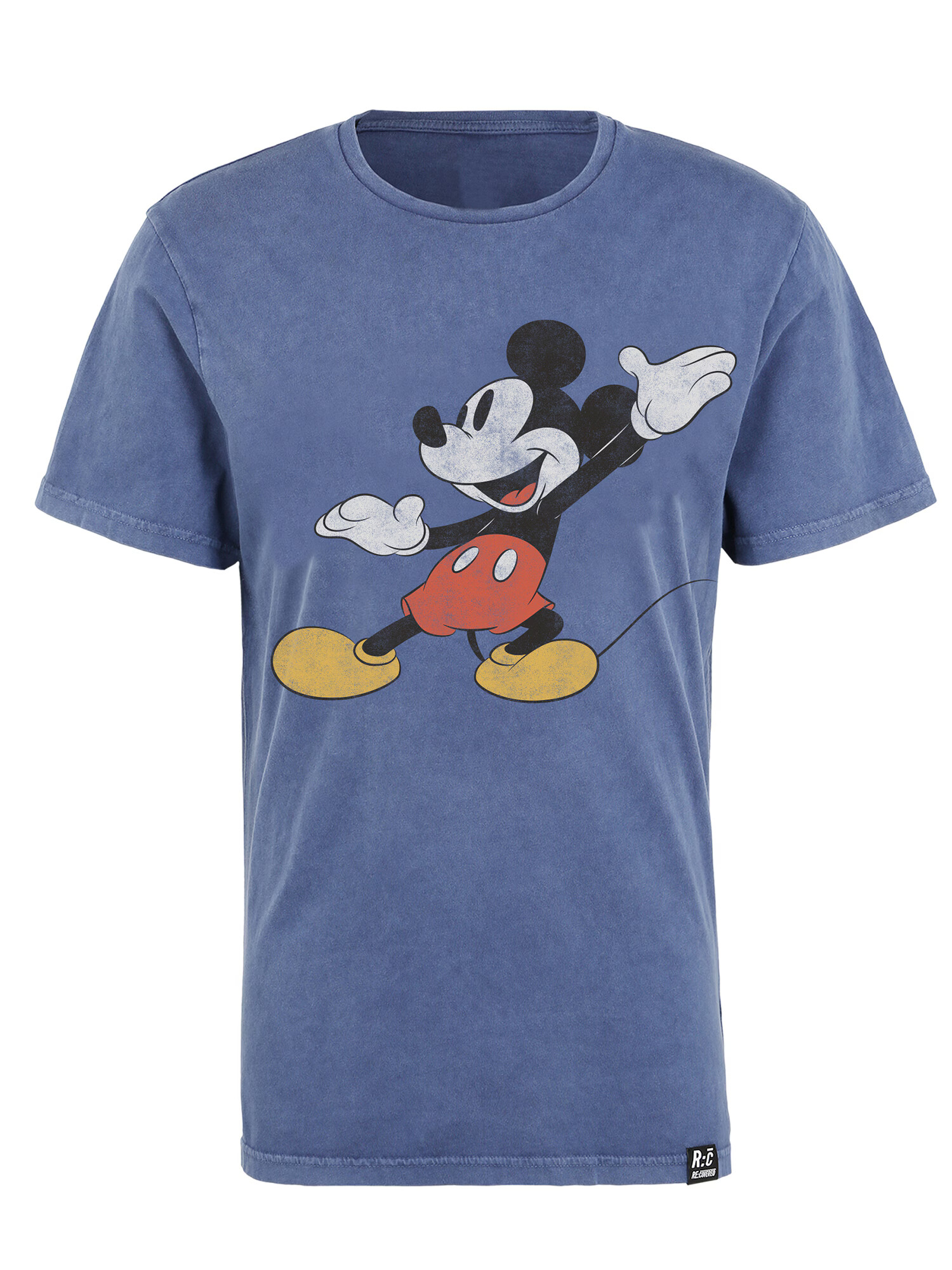 Recovered Tricou 'Mickey Mouse' albastru / galben / roșu / alb - Pled.ro