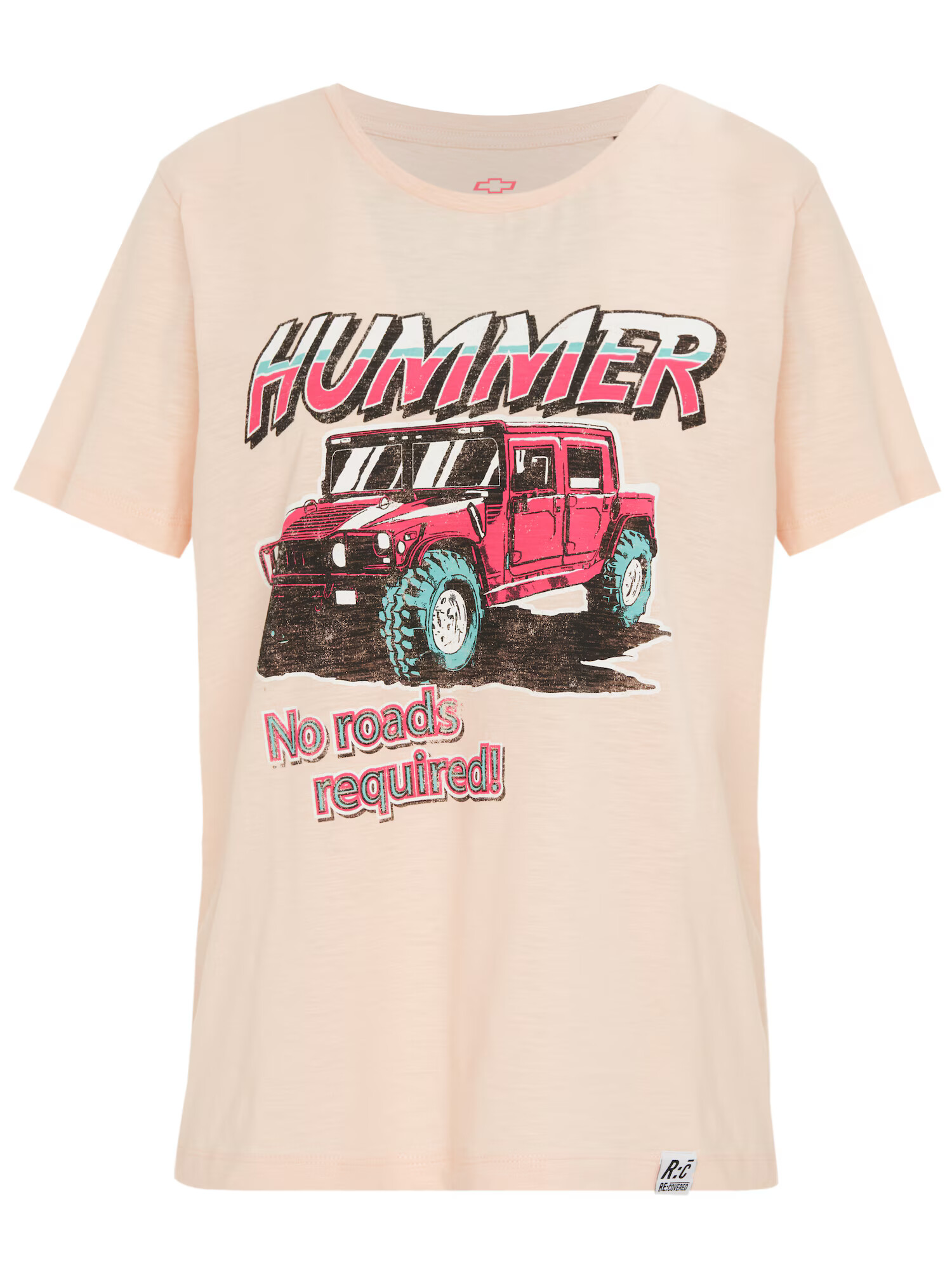 Recovered Tricou 'No Roads Required Hummer' mai multe culori / roz - Pled.ro