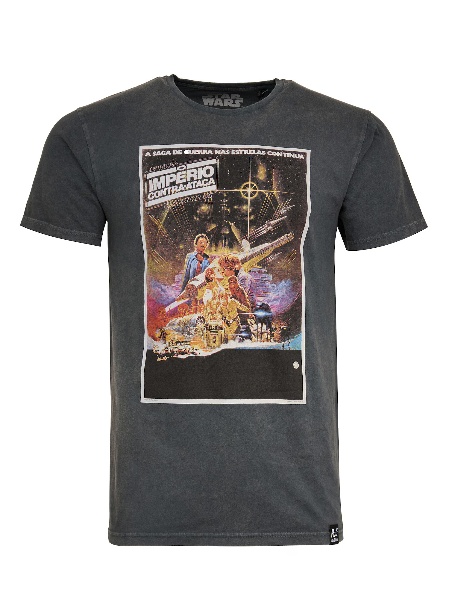 Recovered Tricou 'Star Wars International Poster' galben curry / gri închis / negru / alb - Pled.ro