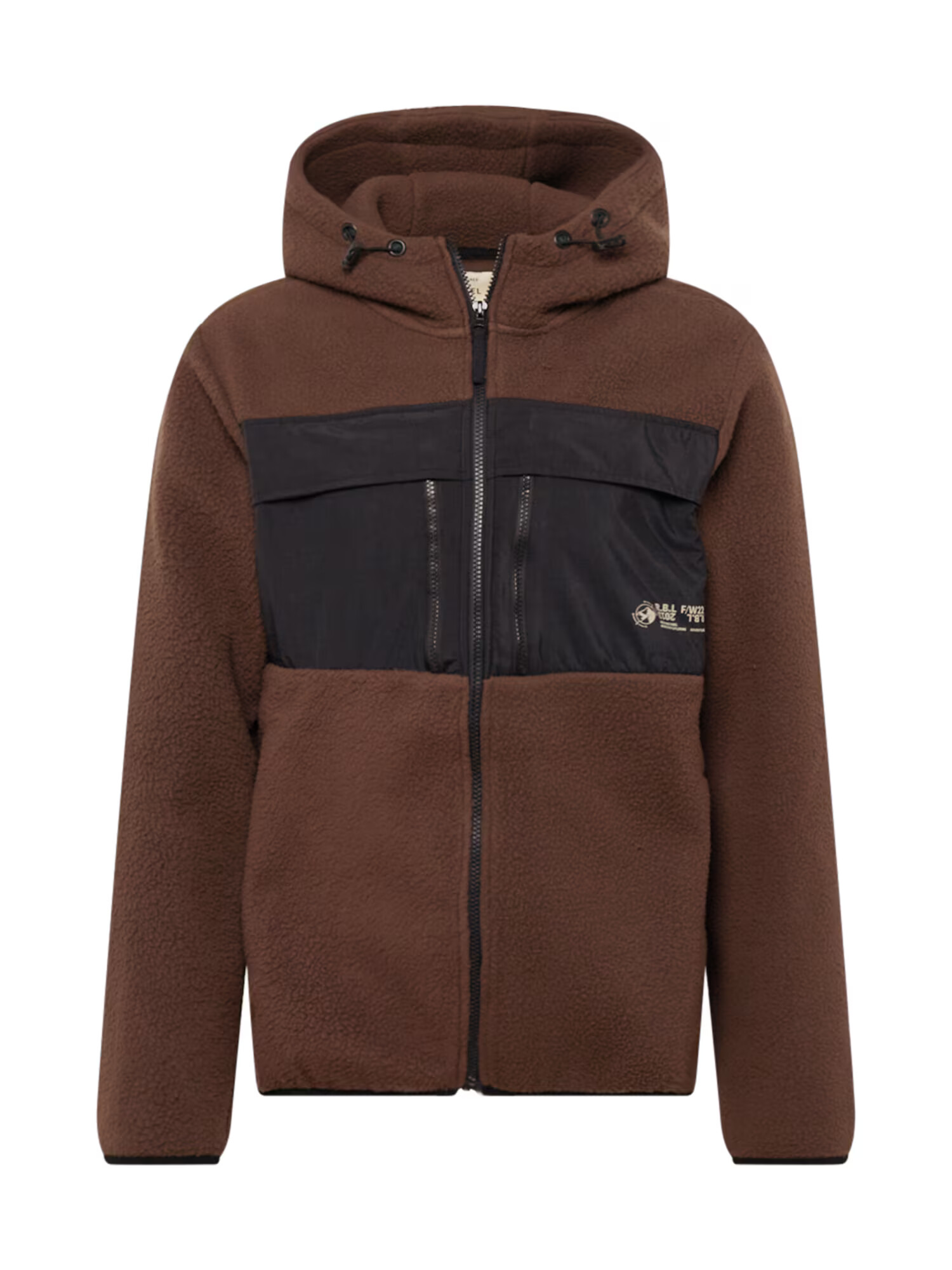 Redefined Rebel Jachetă fleece 'Curtis' maro / negru / alb - Pled.ro