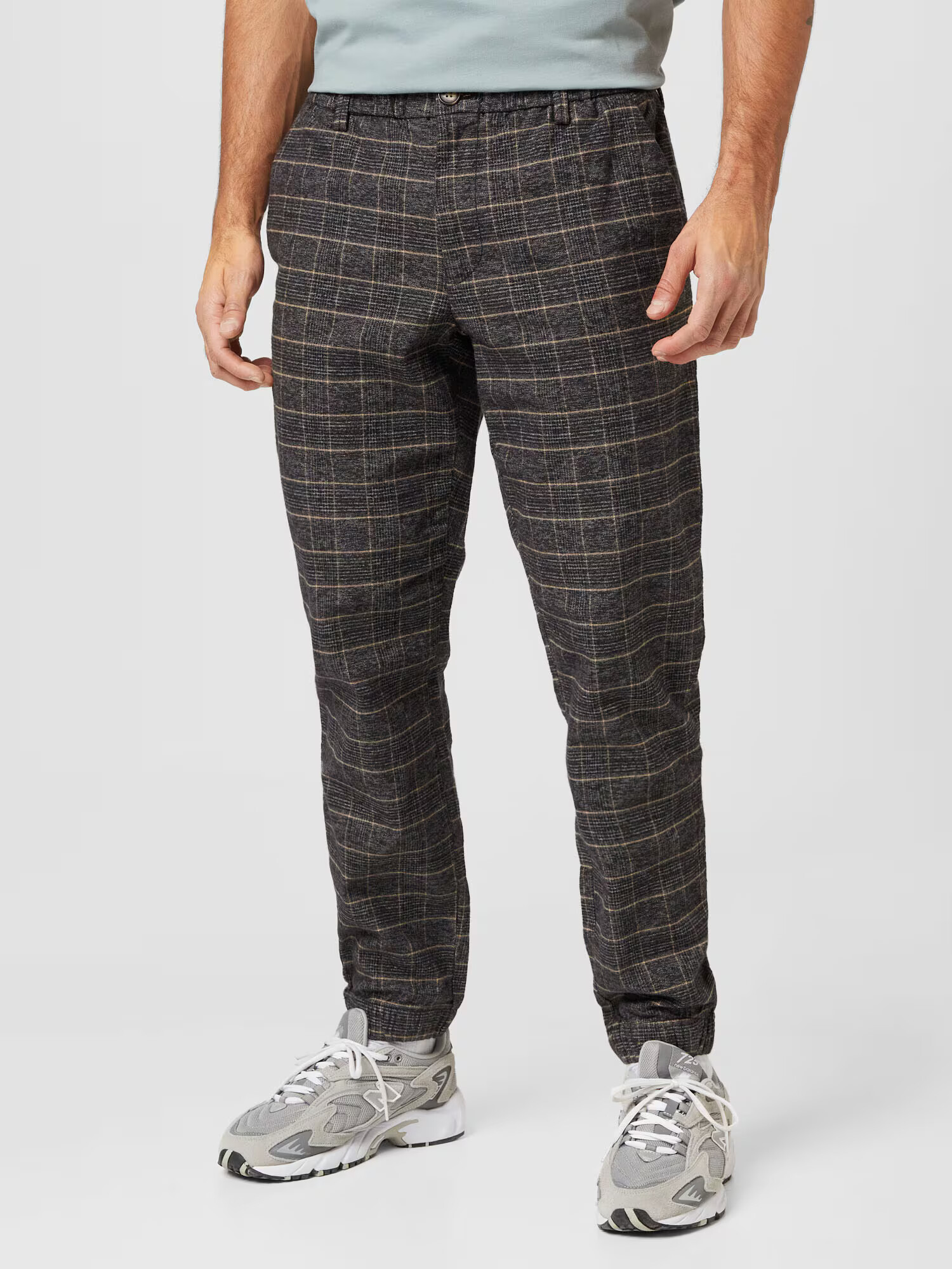 Redefined Rebel Pantaloni 'Romeo' maro deschis / gri metalic / negru - Pled.ro