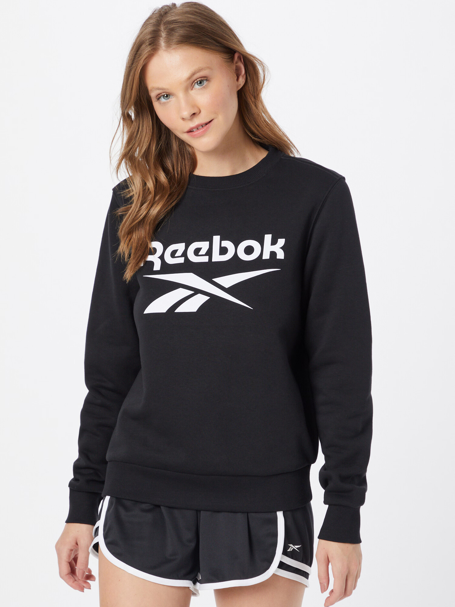 Reebok Classics Bluză de molton negru / alb - Pled.ro