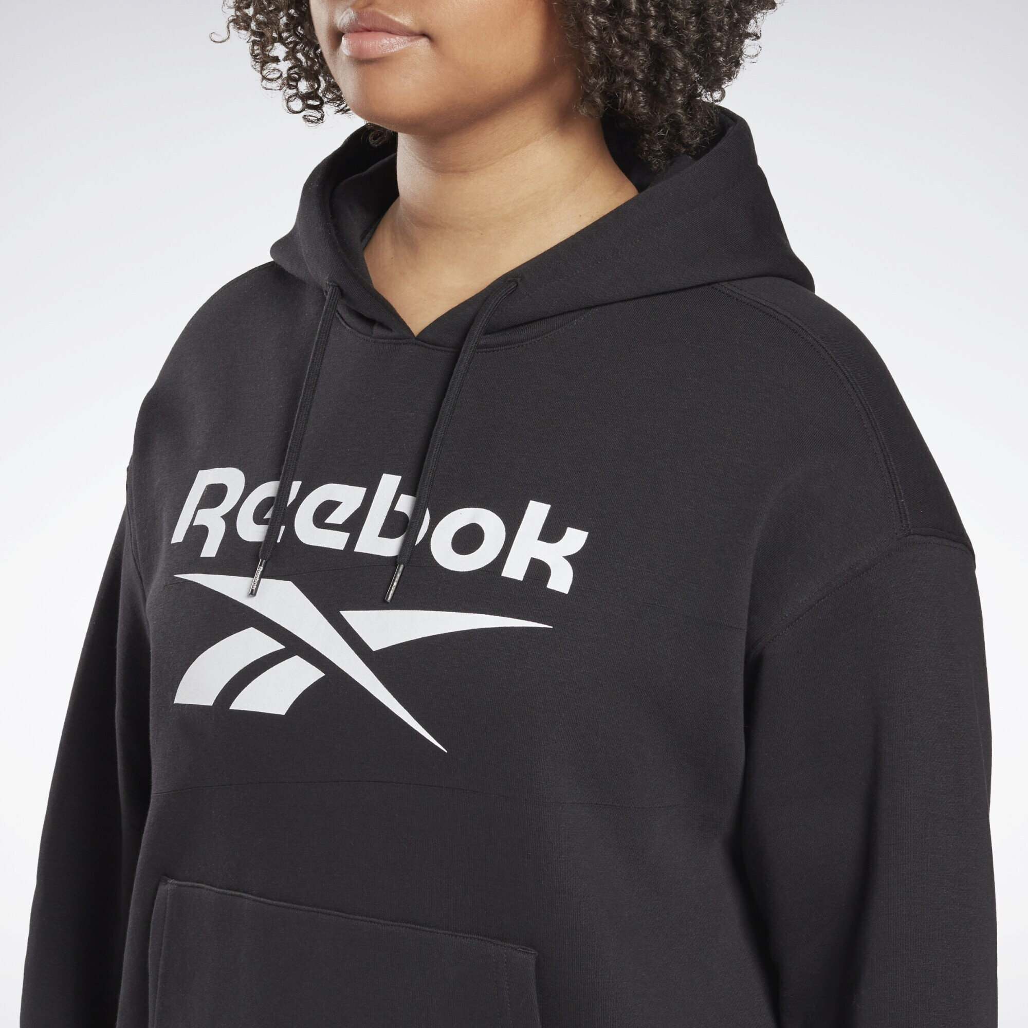 Reebok Classics Bluză de molton negru / alb - Pled.ro