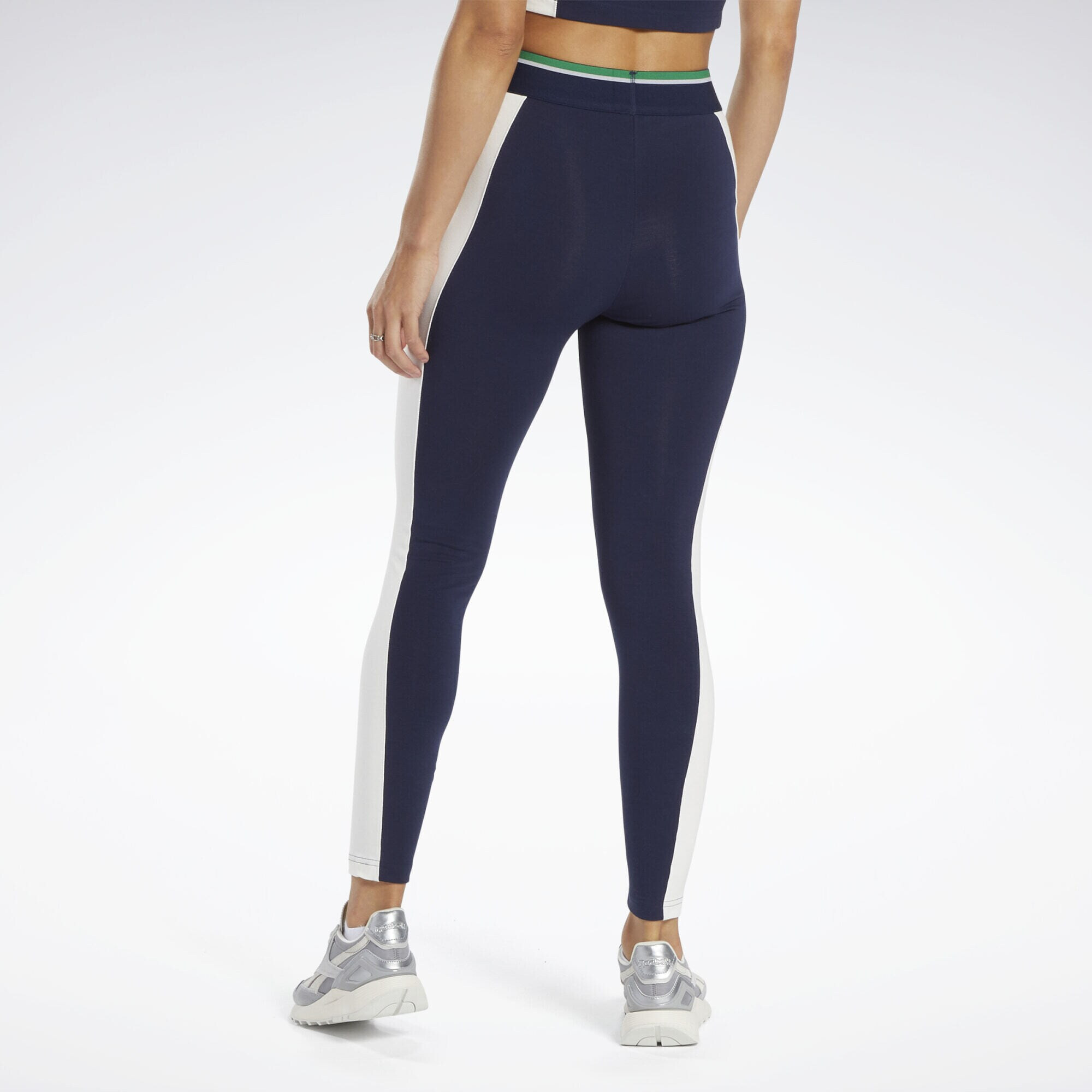 Reebok Classics Leggings bleumarin / verde / alb - Pled.ro