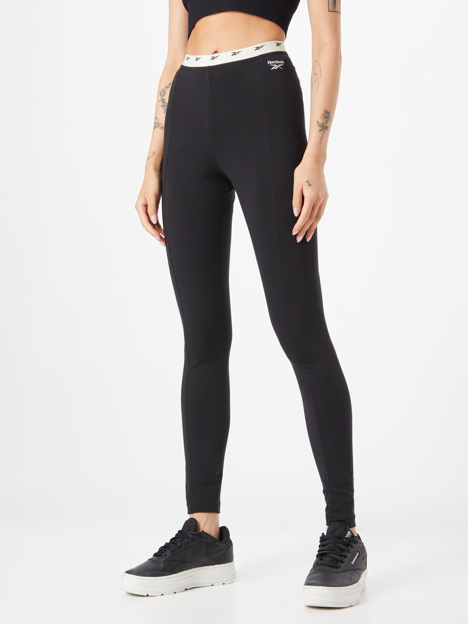 Reebok Classics Leggings negru / alb murdar - Pled.ro