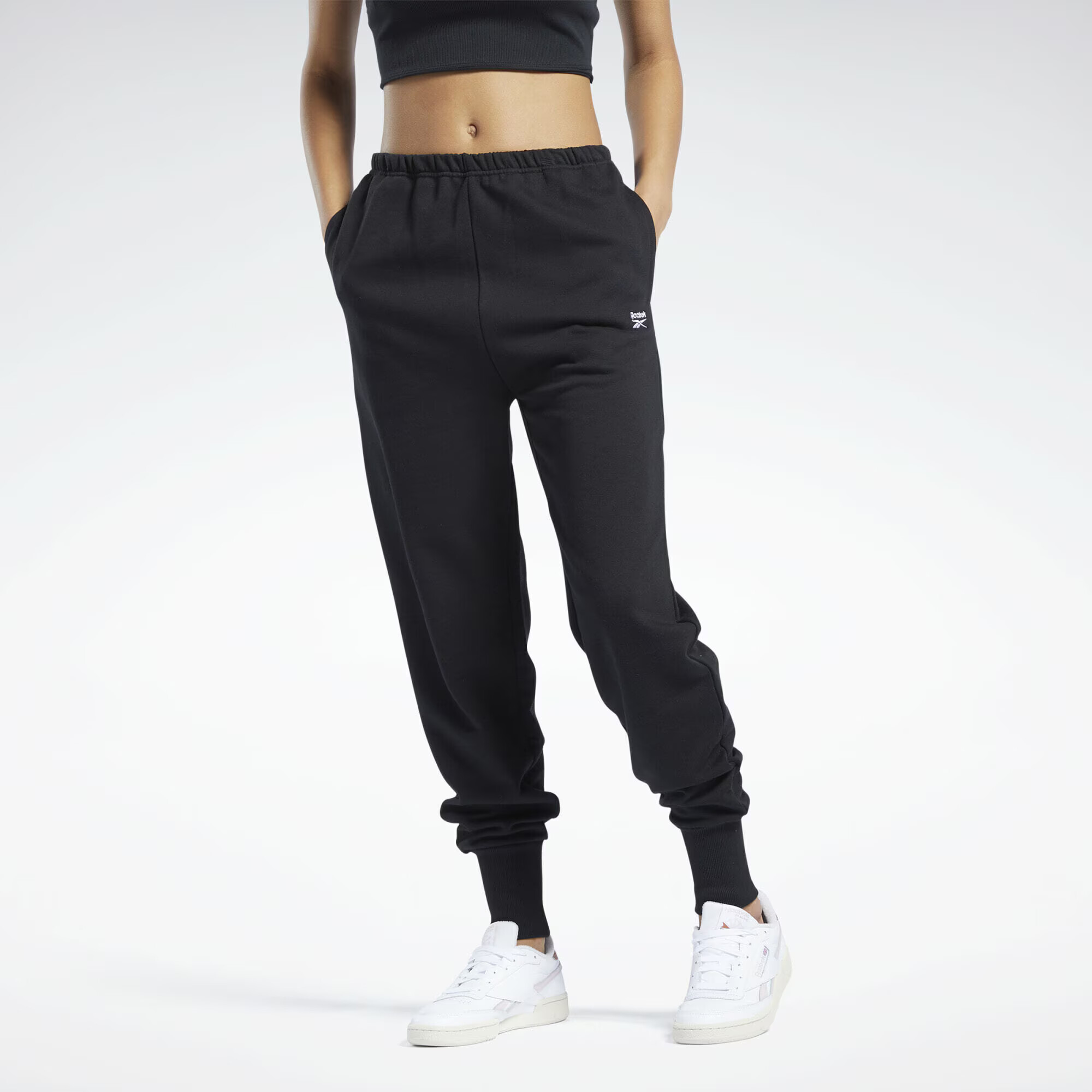 Reebok Classics Pantaloni negru / alb - Pled.ro