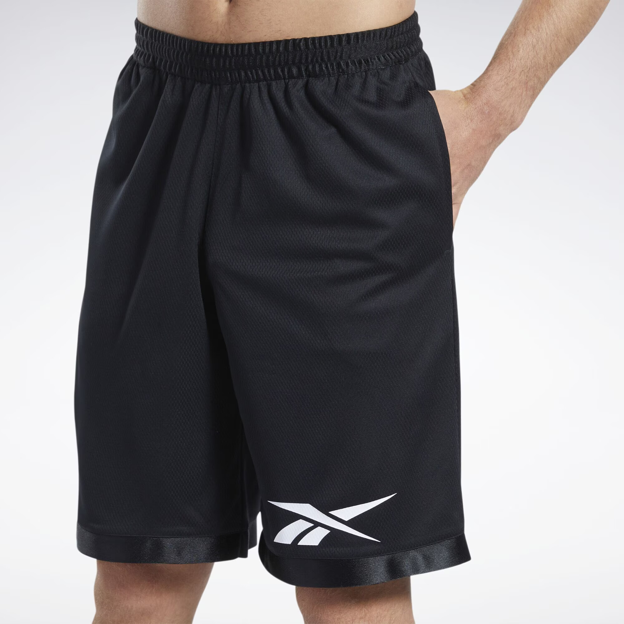 Reebok Pantaloni negru / alb - Pled.ro