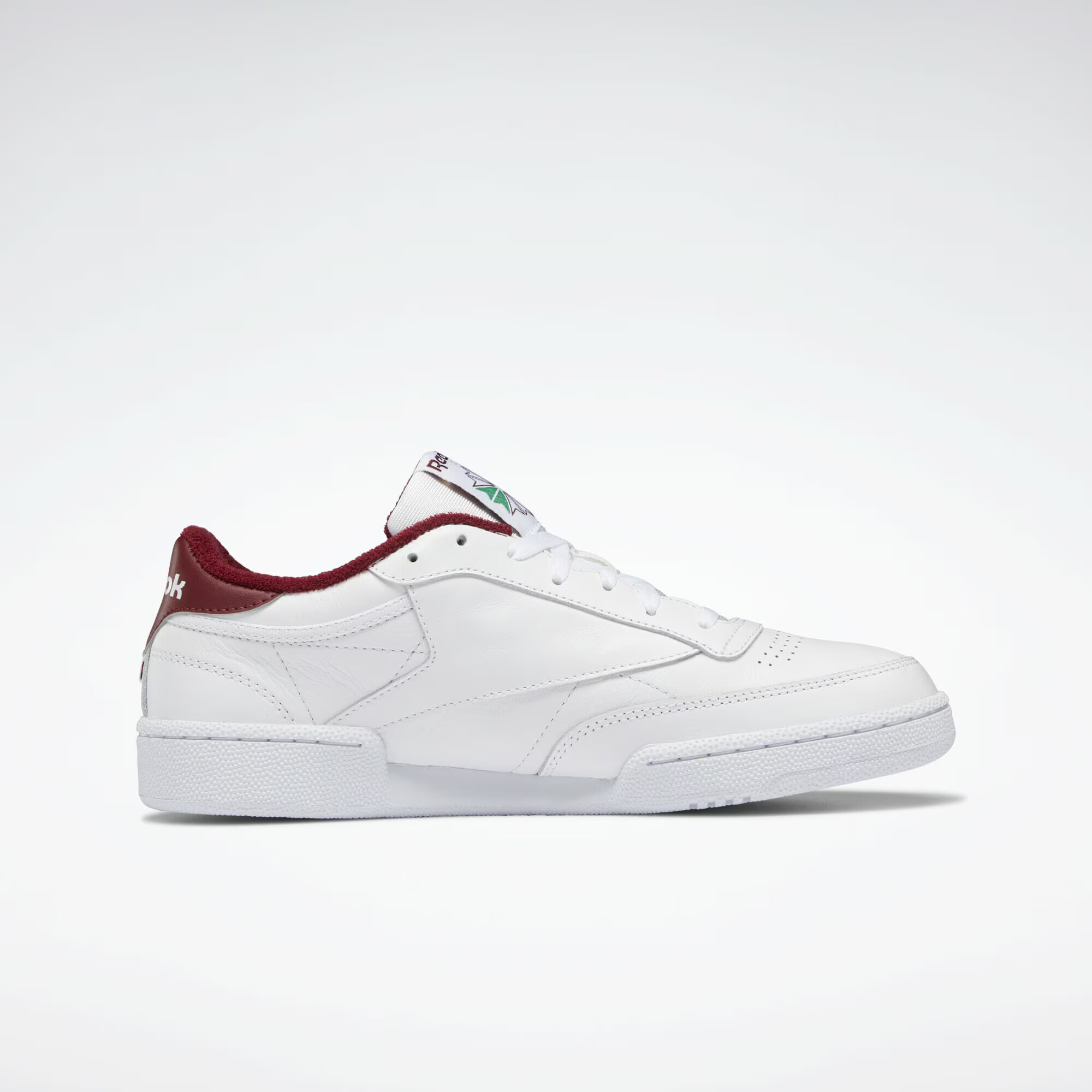 Reebok Classics Sneaker low 'Club C 85' verde / roșu burgundy / alb - Pled.ro