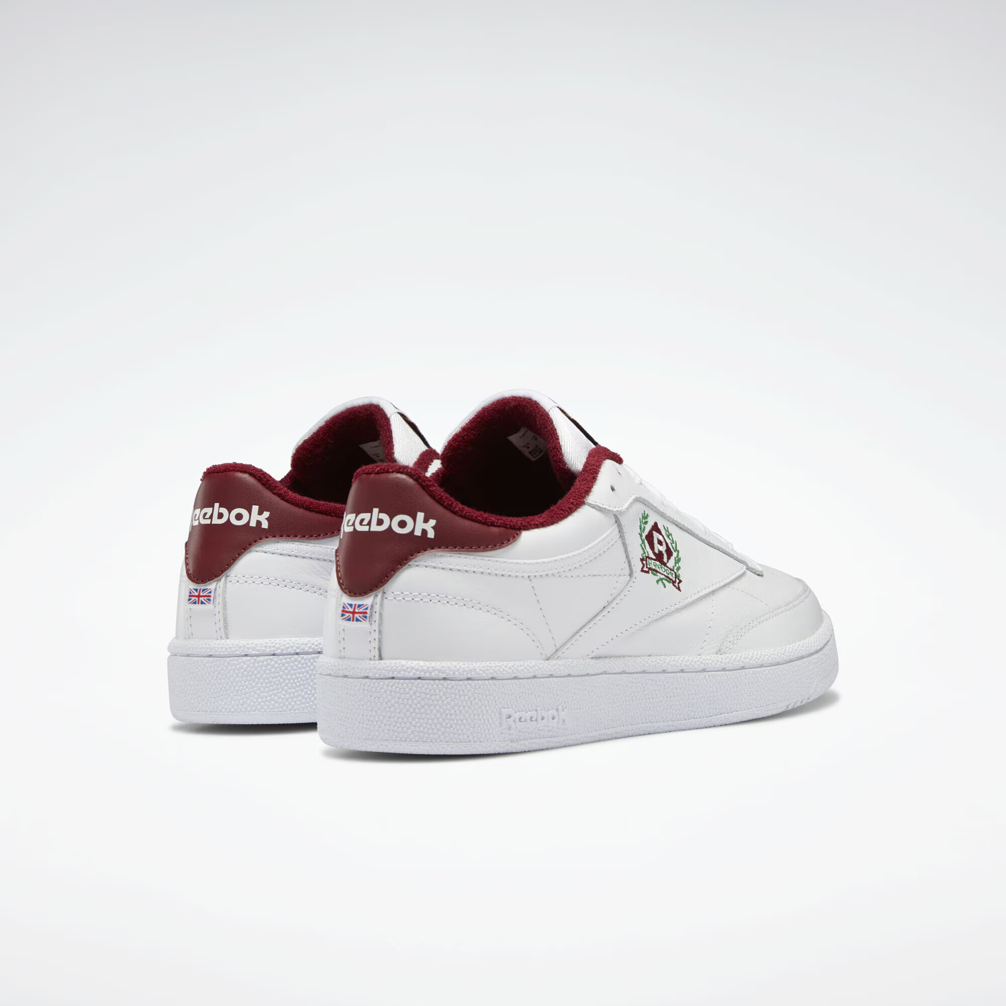 Reebok Classics Sneaker low 'Club C 85' verde / roșu burgundy / alb - Pled.ro