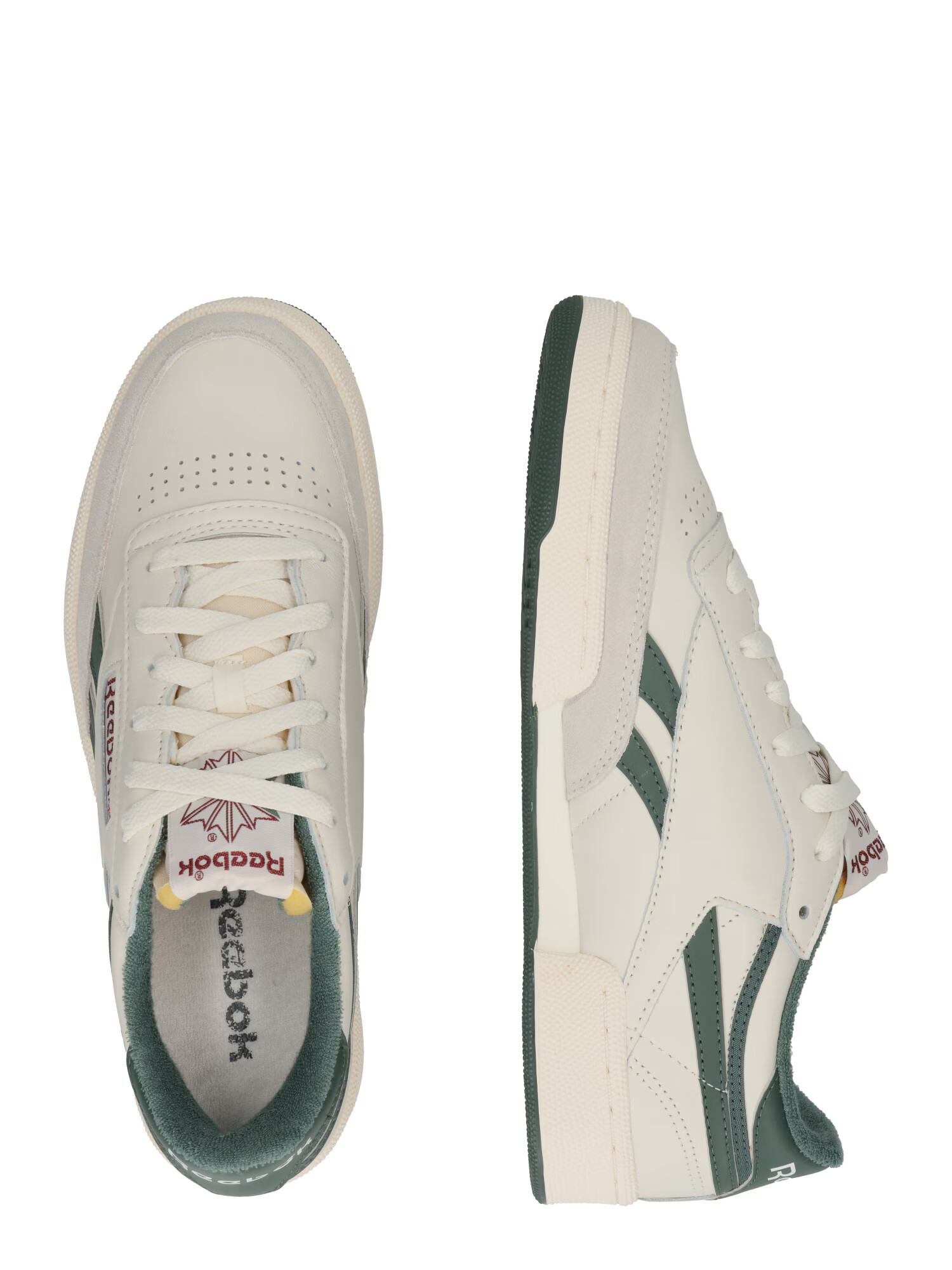 Reebok Classics Sneaker low galben pastel / verde pin / roșu bordeaux / alb - Pled.ro